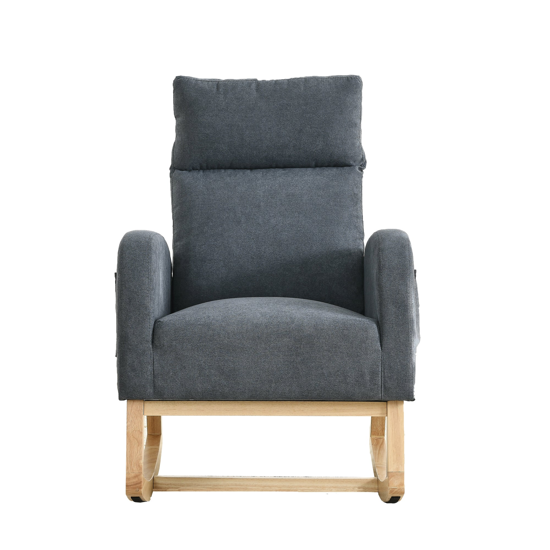 Sofa & Chair sets | Modern Accent High Backrest Living Room Lounge Arm Rocking Chair, Two Side Pocket | casafoyer.myshopify.com