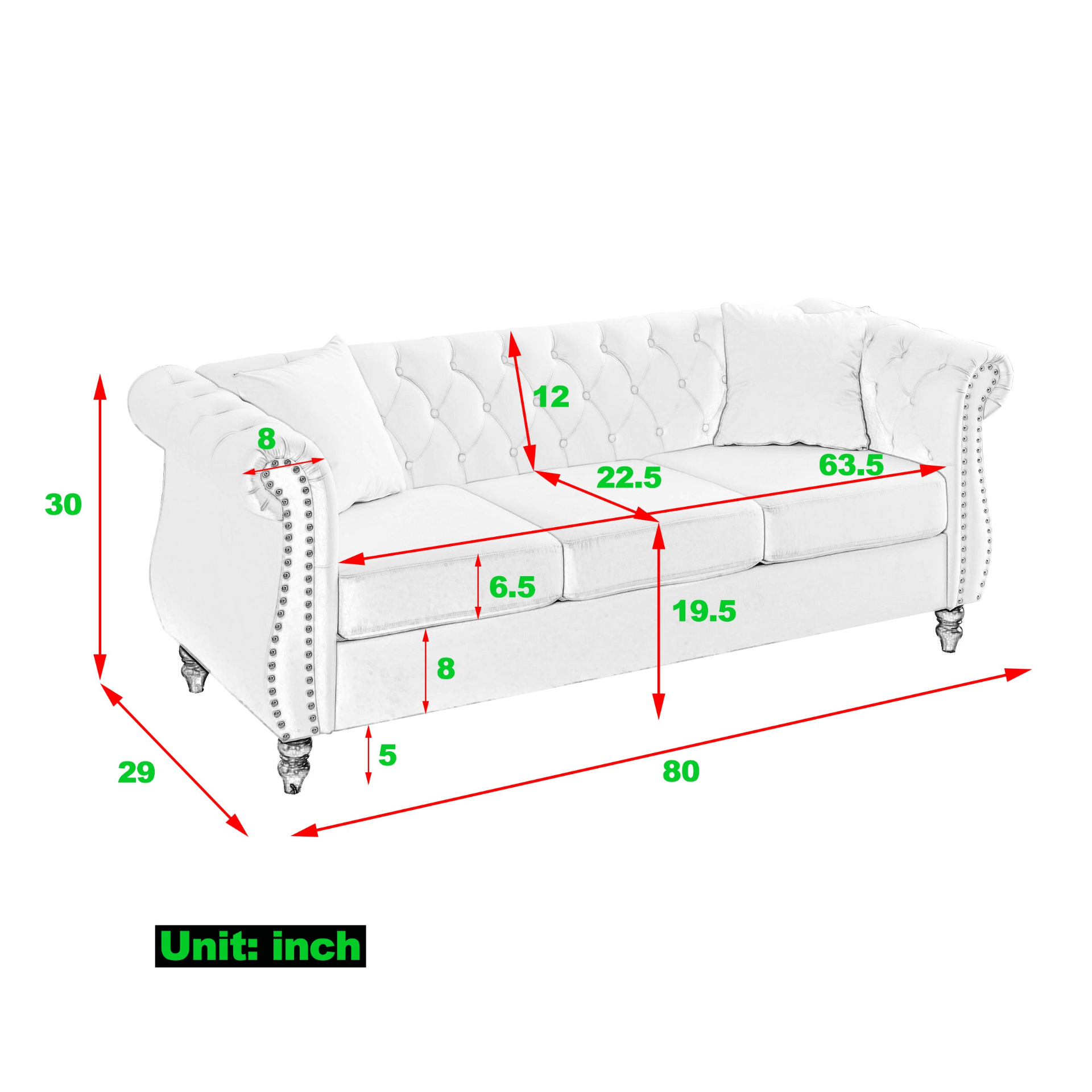 Sofa & Chair sets | 3-seater + 3-seater Combination sofa.Beige Velvet | casafoyer.myshopify.com