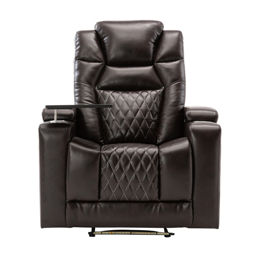 Sofa & Chair sets | Motion Recliner with USB Charging Port and Hidden Arm Storage, Home Theater Seating with 2 Convenient Cup Holders Design and 360? Swivel Tray Table | casafoyer.myshopify.com