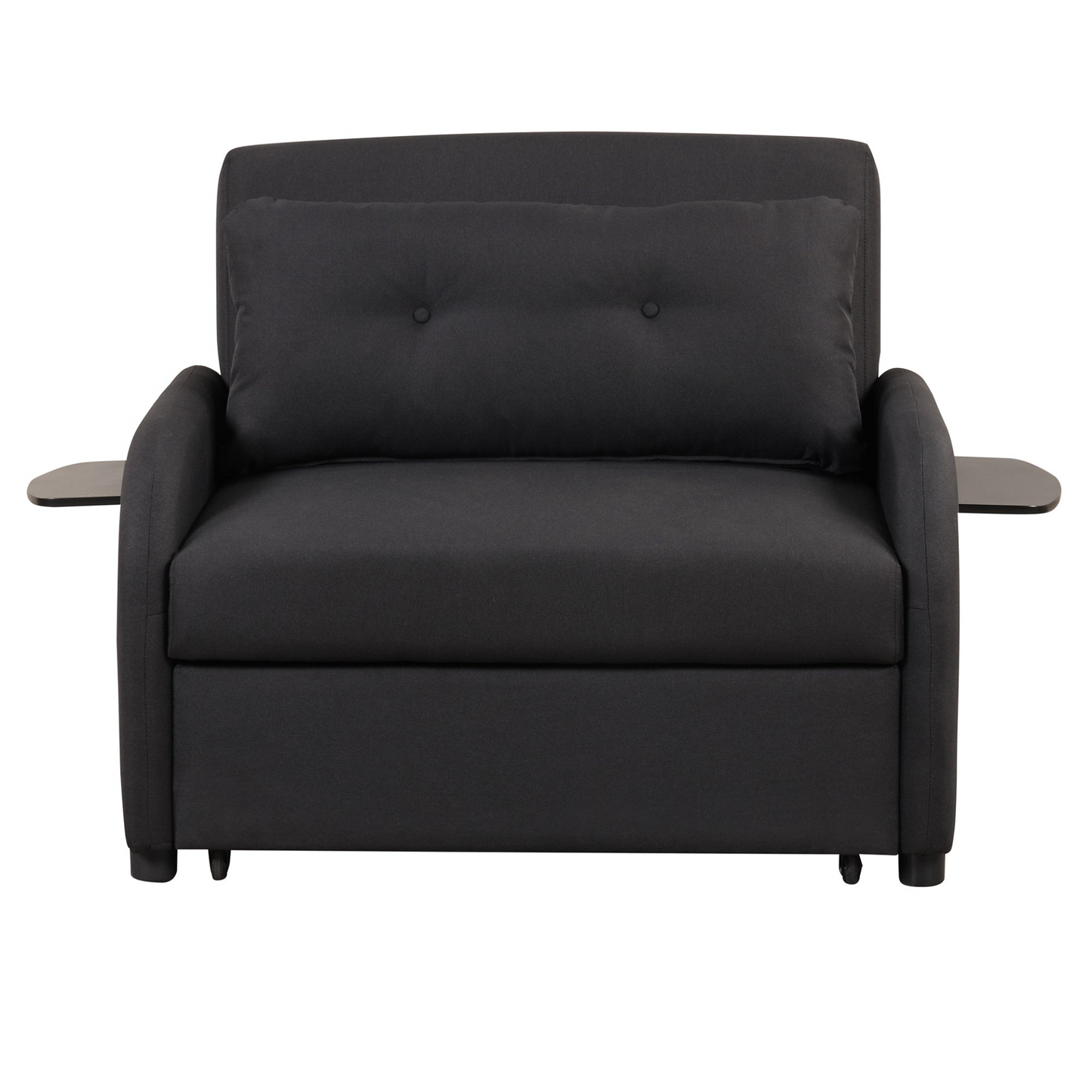 Sofa & Chair sets | pull out sofa sleeper 3 in 1 with 2 wing table and usb charge for nap line fabric for living room recreation room Black | casafoyer.myshopify.com