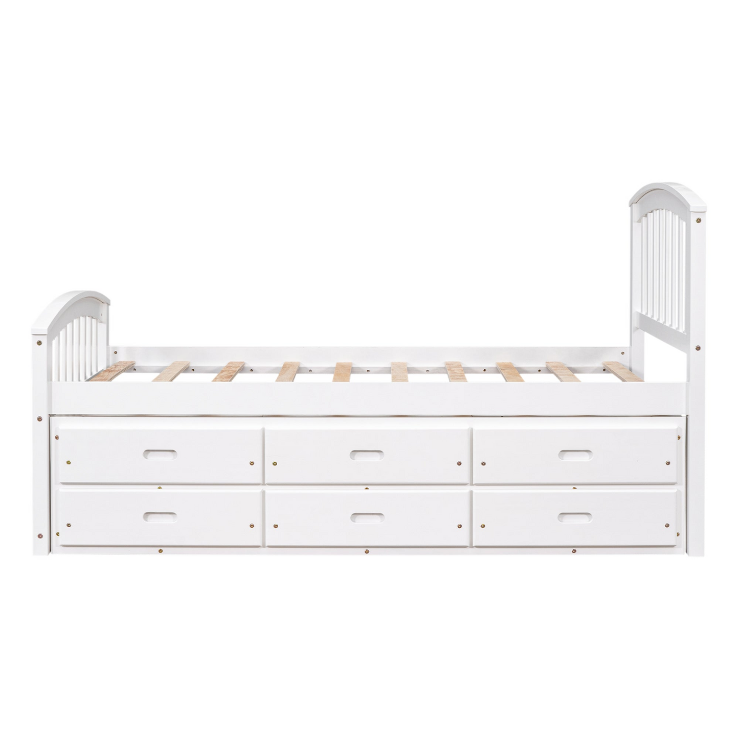 Sofa & Chair sets | Twin Size Platform Storage Bed Solid Wood Bed with 6 Drawers,White | casafoyer.myshopify.com