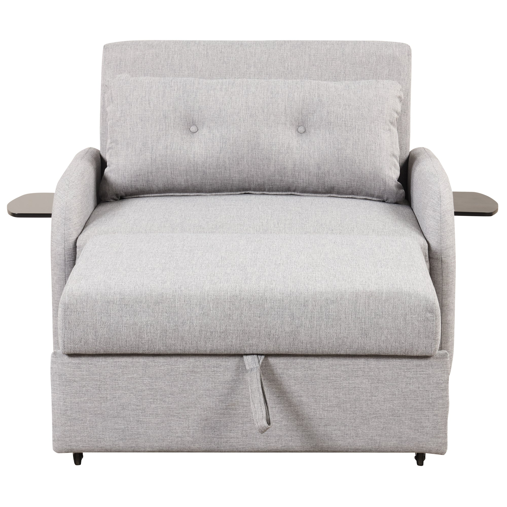 Sofa & Chair sets | Pull Out Sofa Sleeper 3 in 1 with 2 Wing Table and USB Charge for Living Room Recreation Room - Grey | casafoyer.myshopify.com