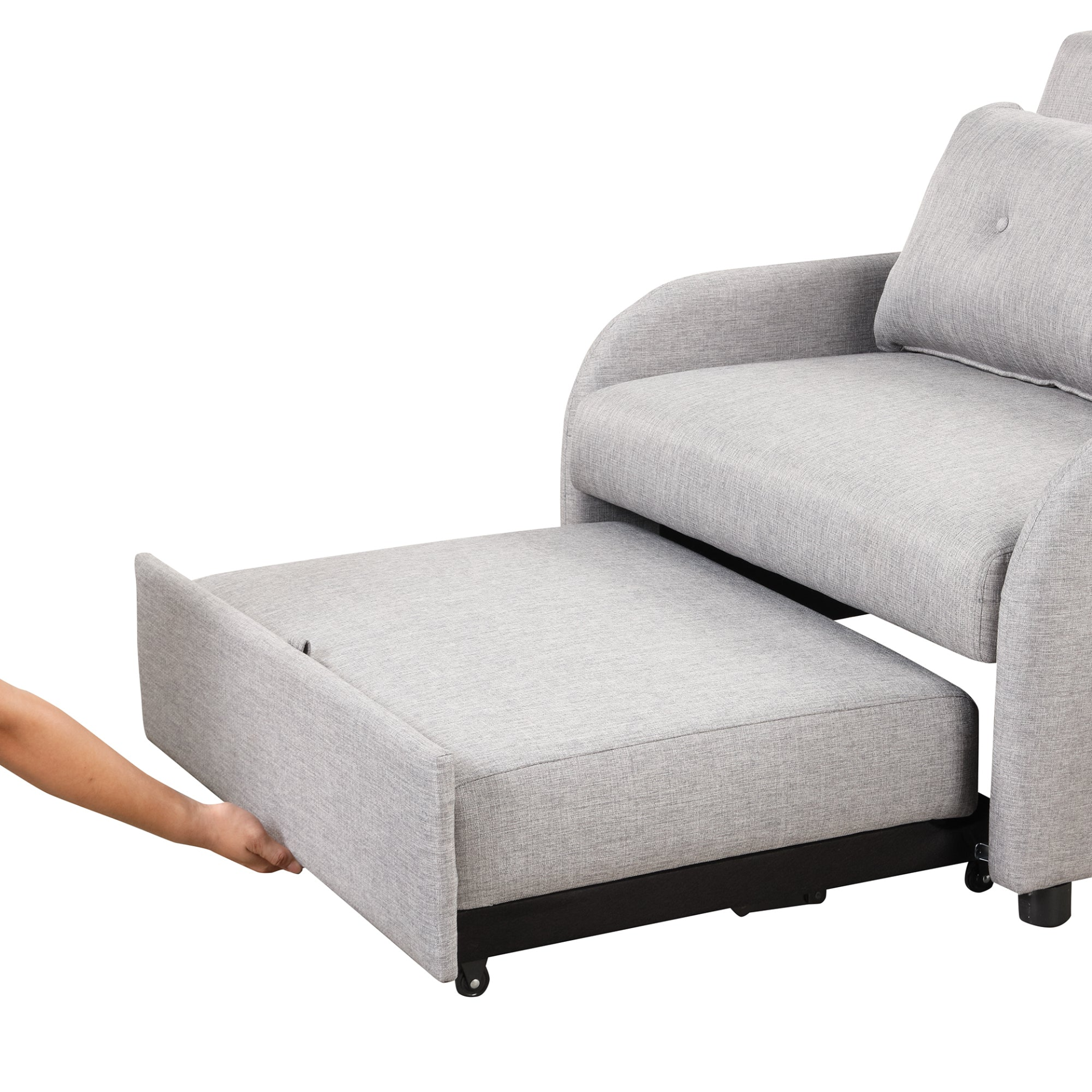 Sofa & Chair sets | Pull Out Sofa Sleeper 3 in 1 with 2 Wing Table and USB Charge for Living Room Recreation Room - Grey | casafoyer.myshopify.com