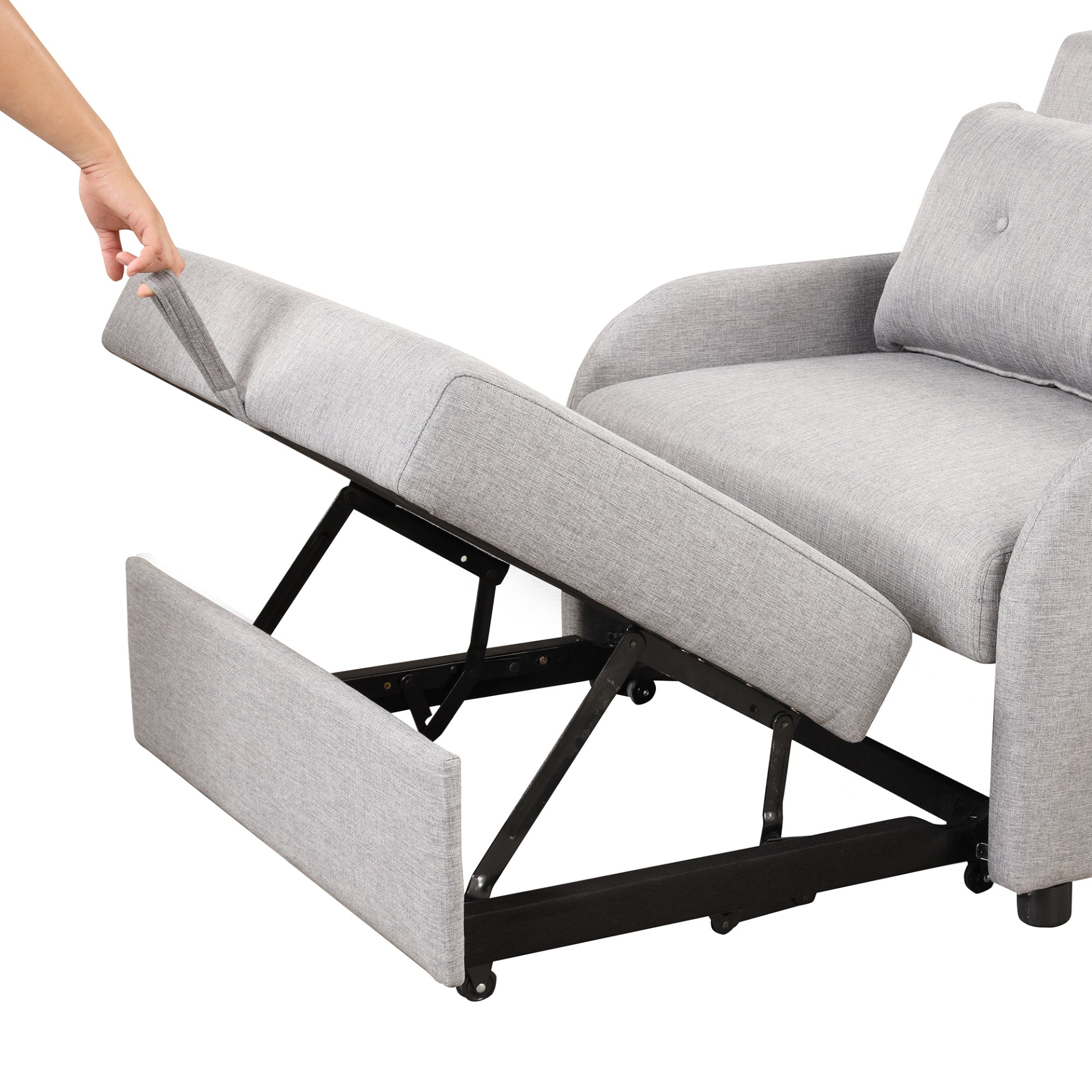 Sofa & Chair sets | Pull Out Sofa Sleeper 3 in 1 with 2 Wing Table and USB Charge for Living Room Recreation Room - Grey | casafoyer.myshopify.com