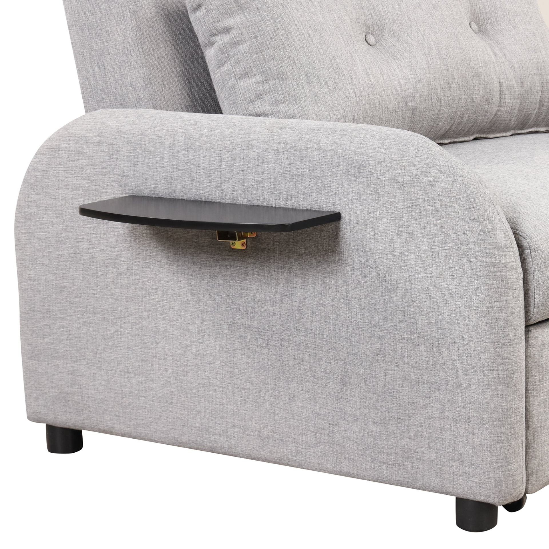 Sofa & Chair sets | Pull Out Sofa Sleeper 3 in 1 with 2 Wing Table and USB Charge for Living Room Recreation Room - Grey | casafoyer.myshopify.com