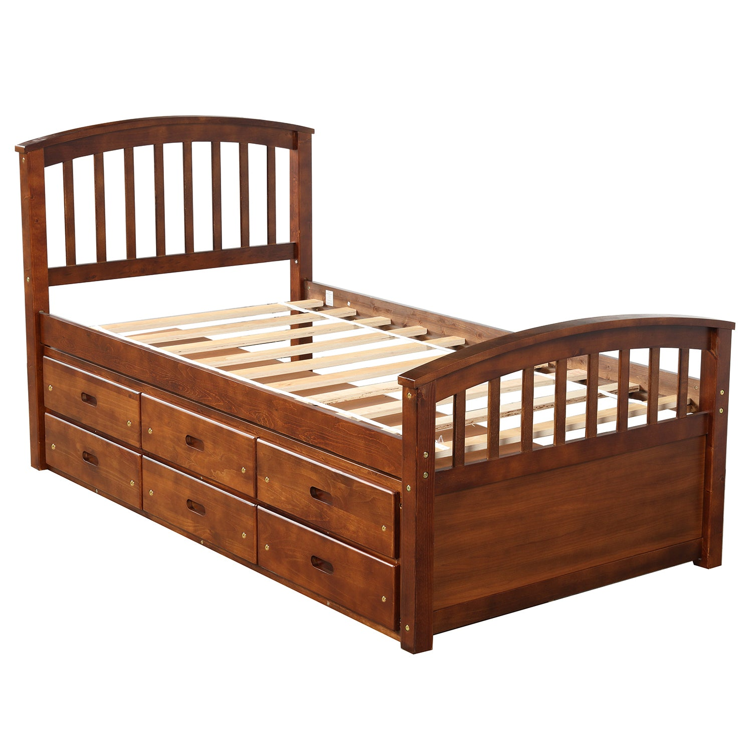 Sofa & Chair sets | Twin Size Platform Storage Bed Solid Wood Bed with 6 Drawers | casafoyer.myshopify.com