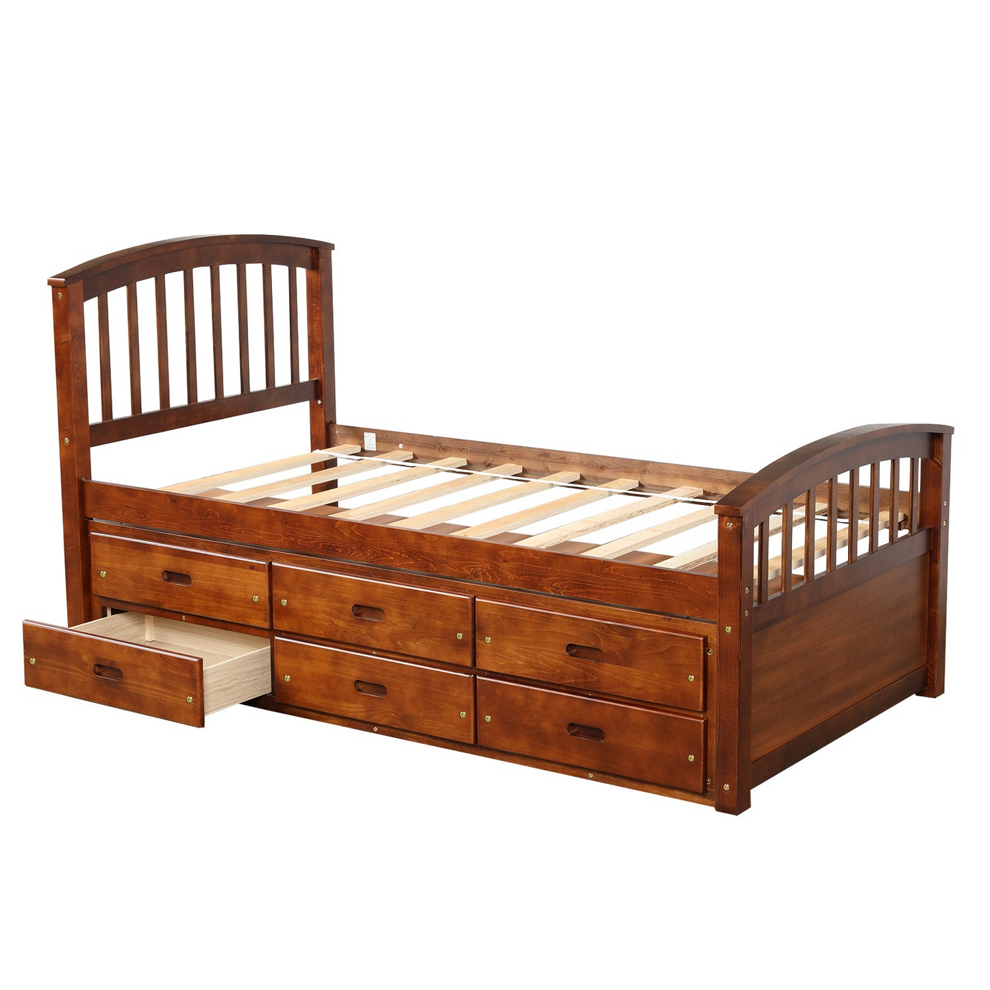 Sofa & Chair sets | Twin Size Platform Storage Bed Solid Wood Bed with 6 Drawers | casafoyer.myshopify.com