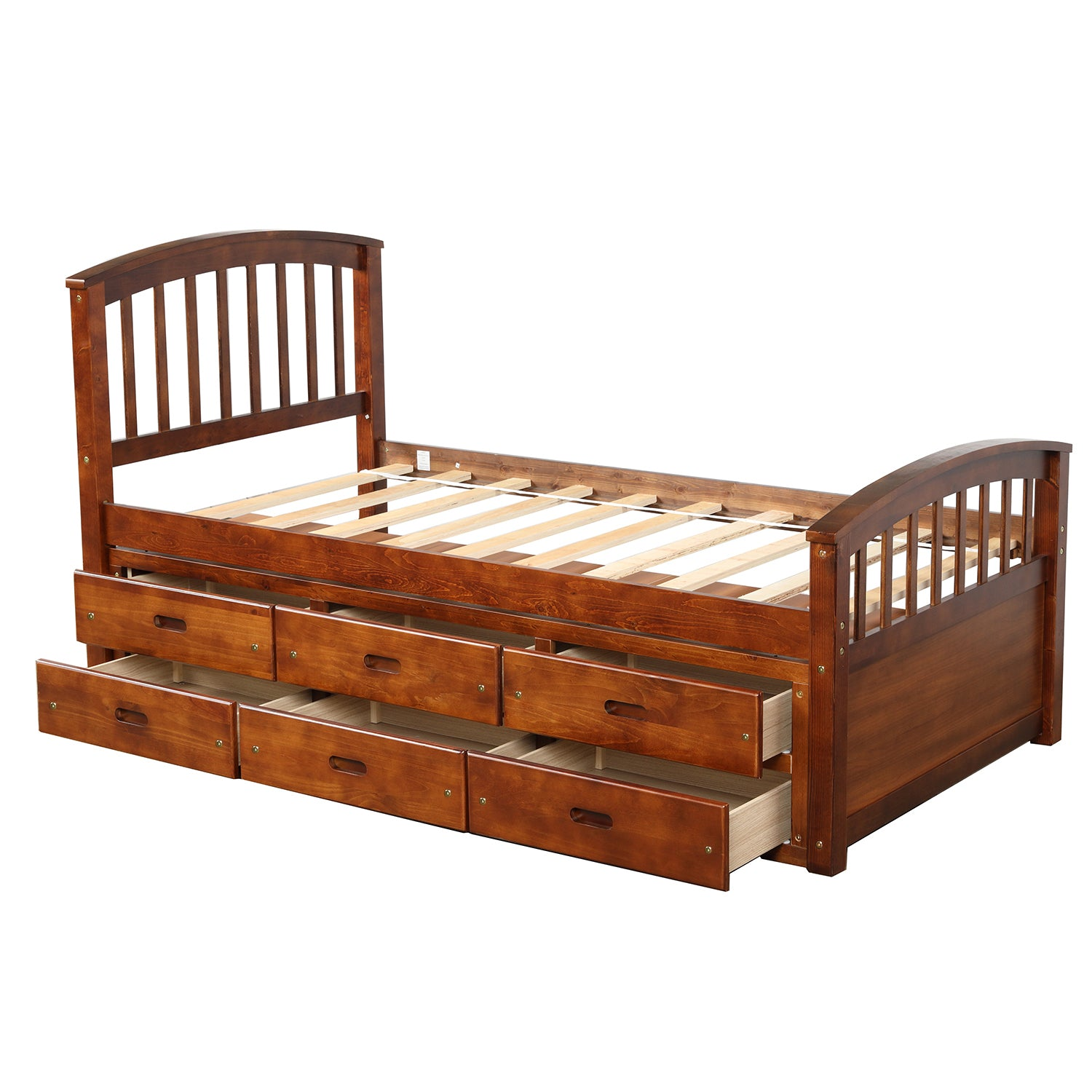 Sofa & Chair sets | Twin Size Platform Storage Bed Solid Wood Bed with 6 Drawers | casafoyer.myshopify.com