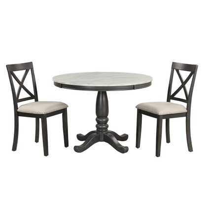 Dining Table | 5-Piece Dining Table and Chairs Set for 4 Persons | Solid Wood Kitchen Room Table with 4 Chairs | casafoyer.myshopify.com