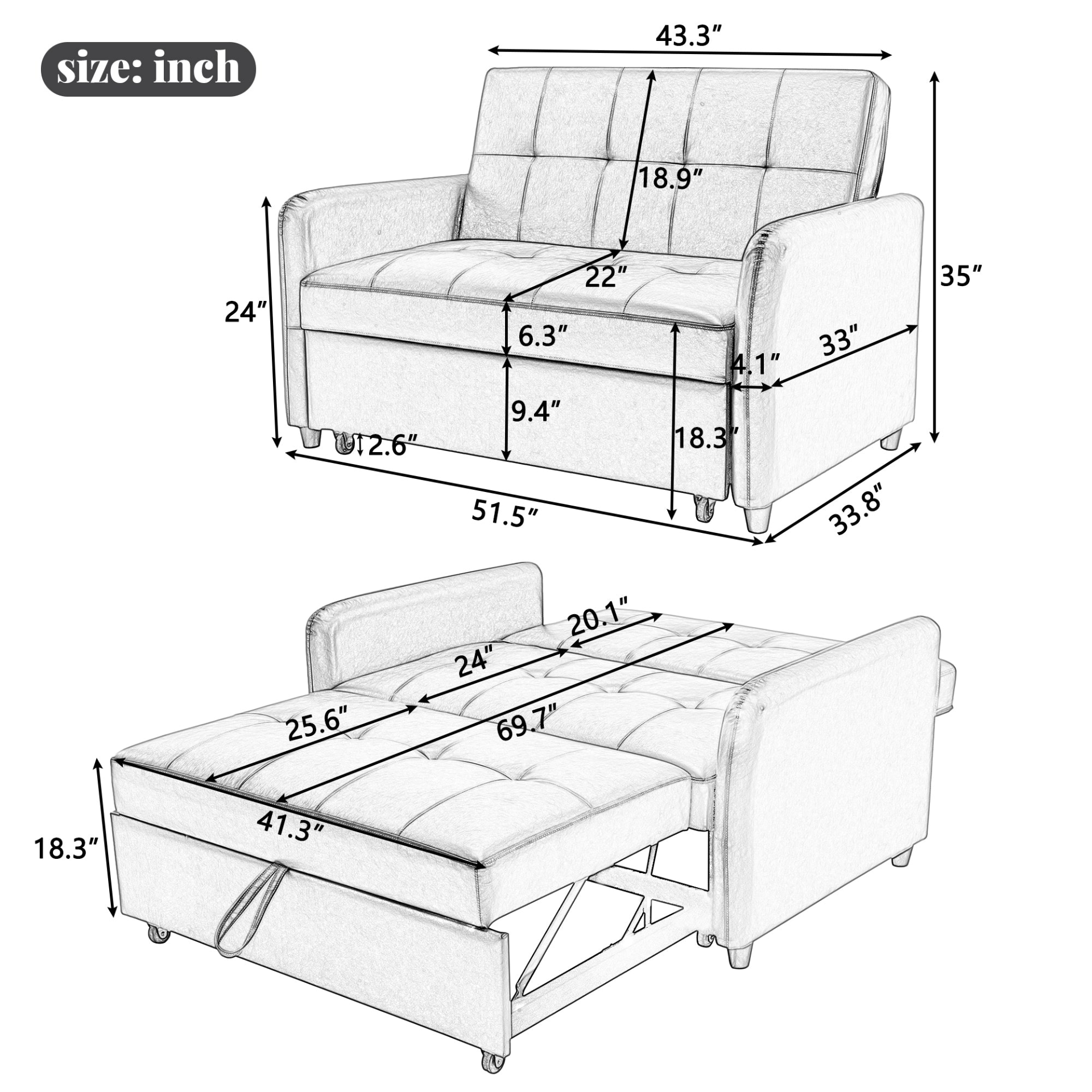 Sofa & Chair sets | Convertible Sleeper Bed, Adjustable Oversized Armchair  with Dual USB Ports for Small Space | casafoyer.myshopify.com