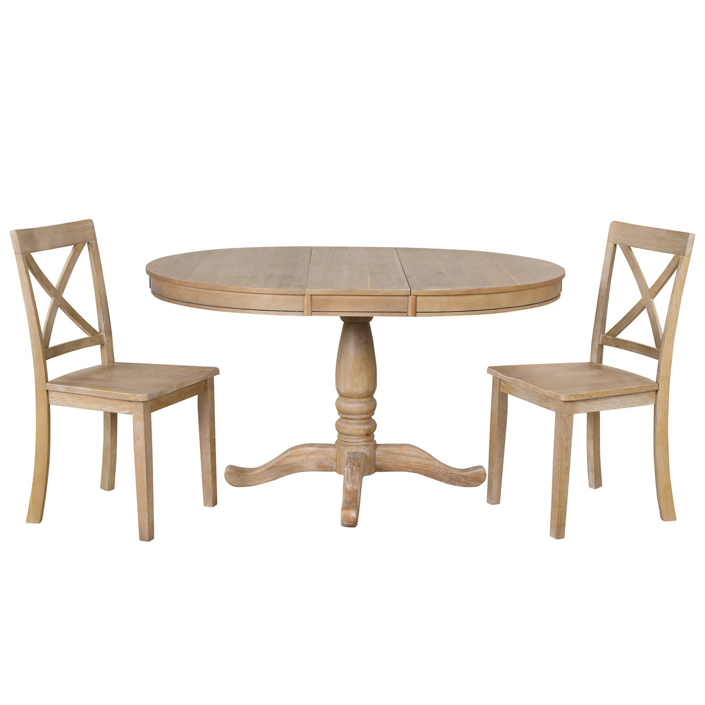 Dining Table | Modern Dining Table Set for 4,Round Table and 4 Kitchen Room Chairs,5 Piece Kitchen Table Set for Dining Room,Dinette,Breakfast Nook,Natural Wood Wash | casafoyer.myshopify.com