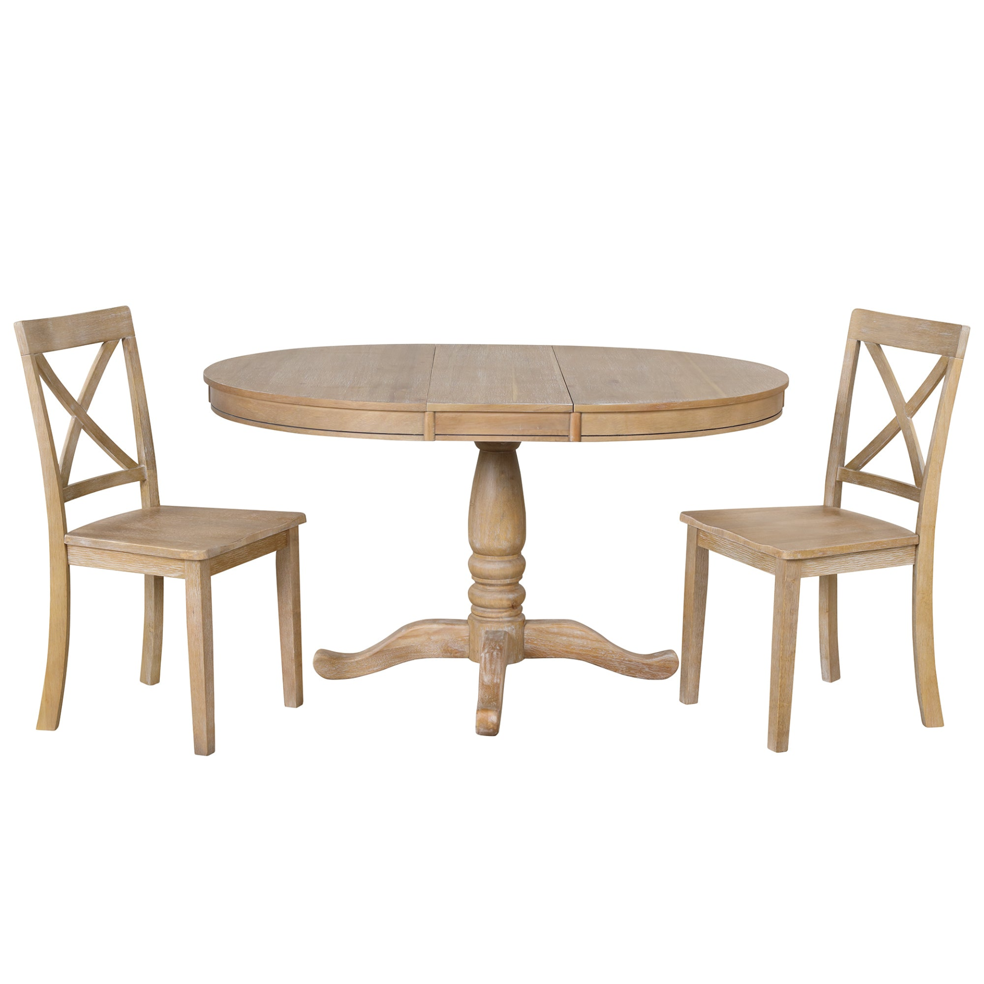 Dining Table | Modern Dining Table Set for 4,Round Table and 4 Kitchen Room Chairs,5 Piece Kitchen Table Set for Dining Room,Dinette,Breakfast Nook,Natural Wood Wash | casafoyer.myshopify.com