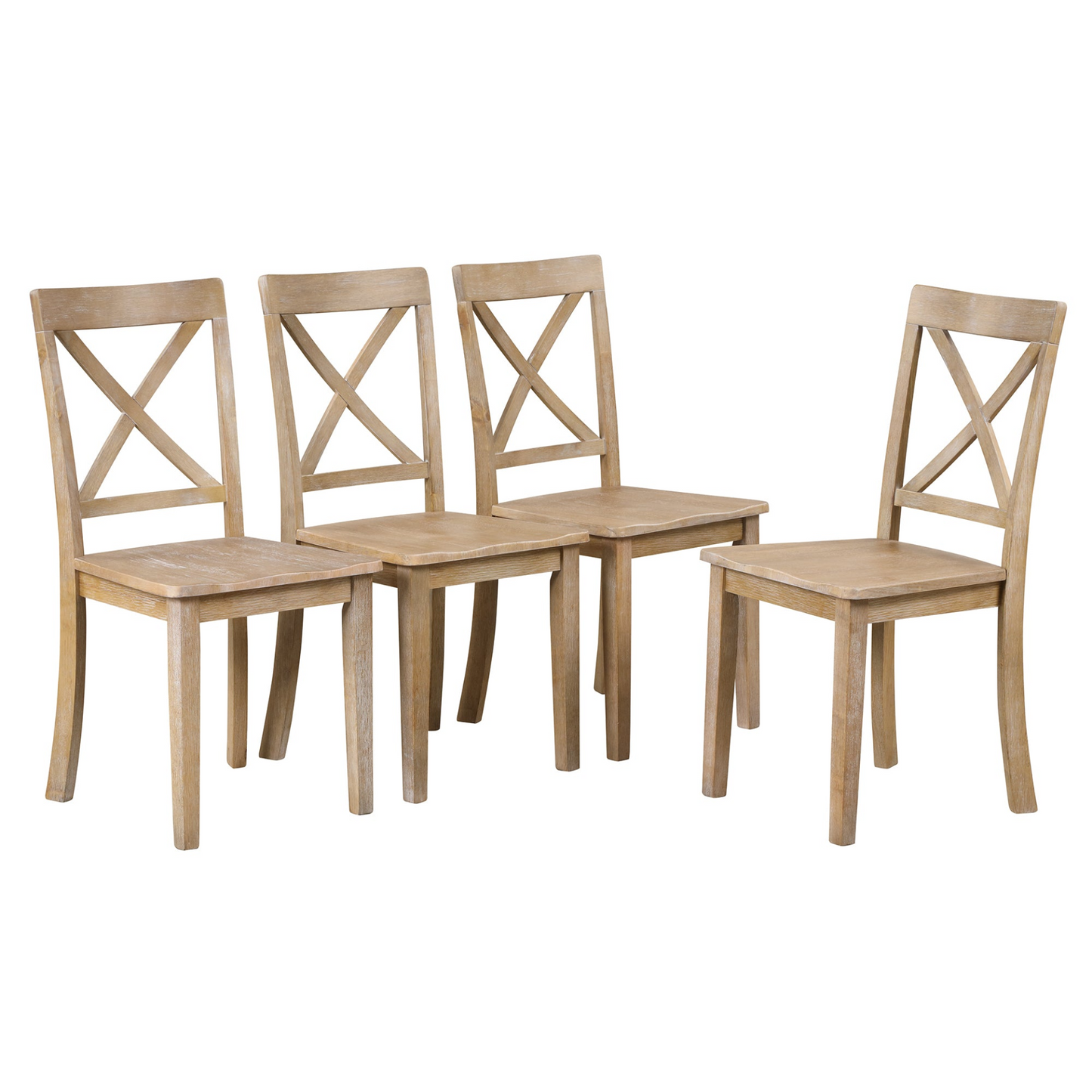 Dining Table | Modern Dining Table Set for 4,Round Table and 4 Kitchen Room Chairs,5 Piece Kitchen Table Set for Dining Room,Dinette,Breakfast Nook,Natural Wood Wash | casafoyer.myshopify.com