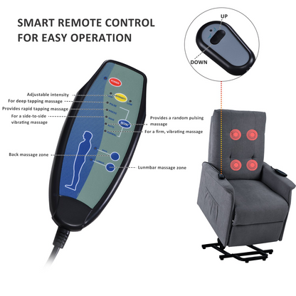 Sofa & Chair sets | Power Lift Chair for Elderly with Adjustable Massage Function Recliner Chair for Living Room | casafoyer.myshopify.com