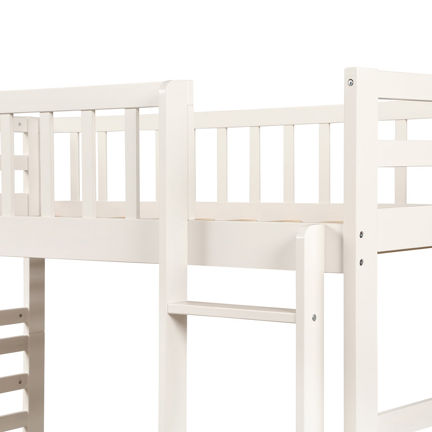 Bed | Twin Bunk Beds for Kids with Safety Rail and Movable Trundle bed | casafoyer.myshopify.com