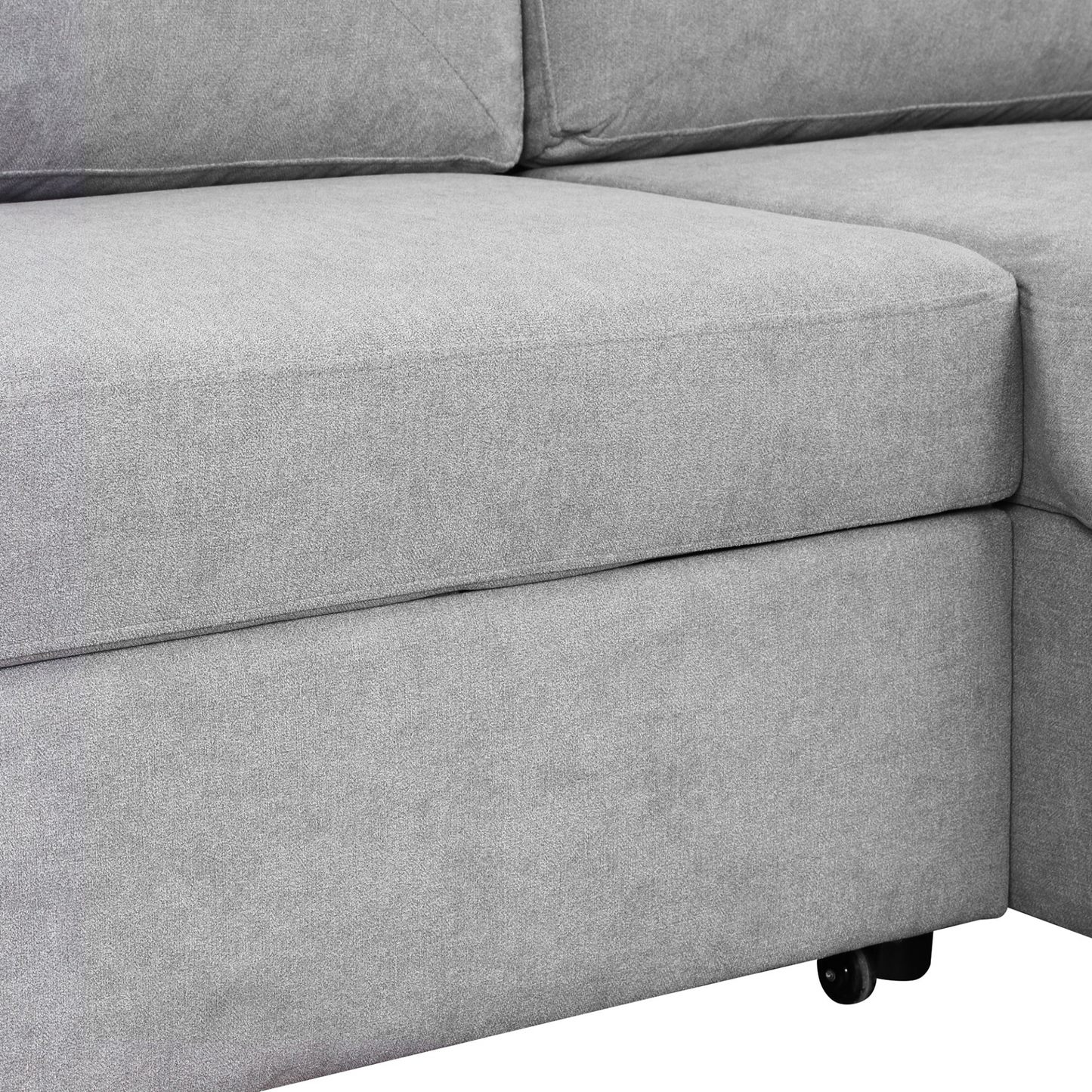 Sofa & Chair sets | Modern Convertible Sleeper Sofa Bed with Storage Chaise,Gray | casafoyer.myshopify.com