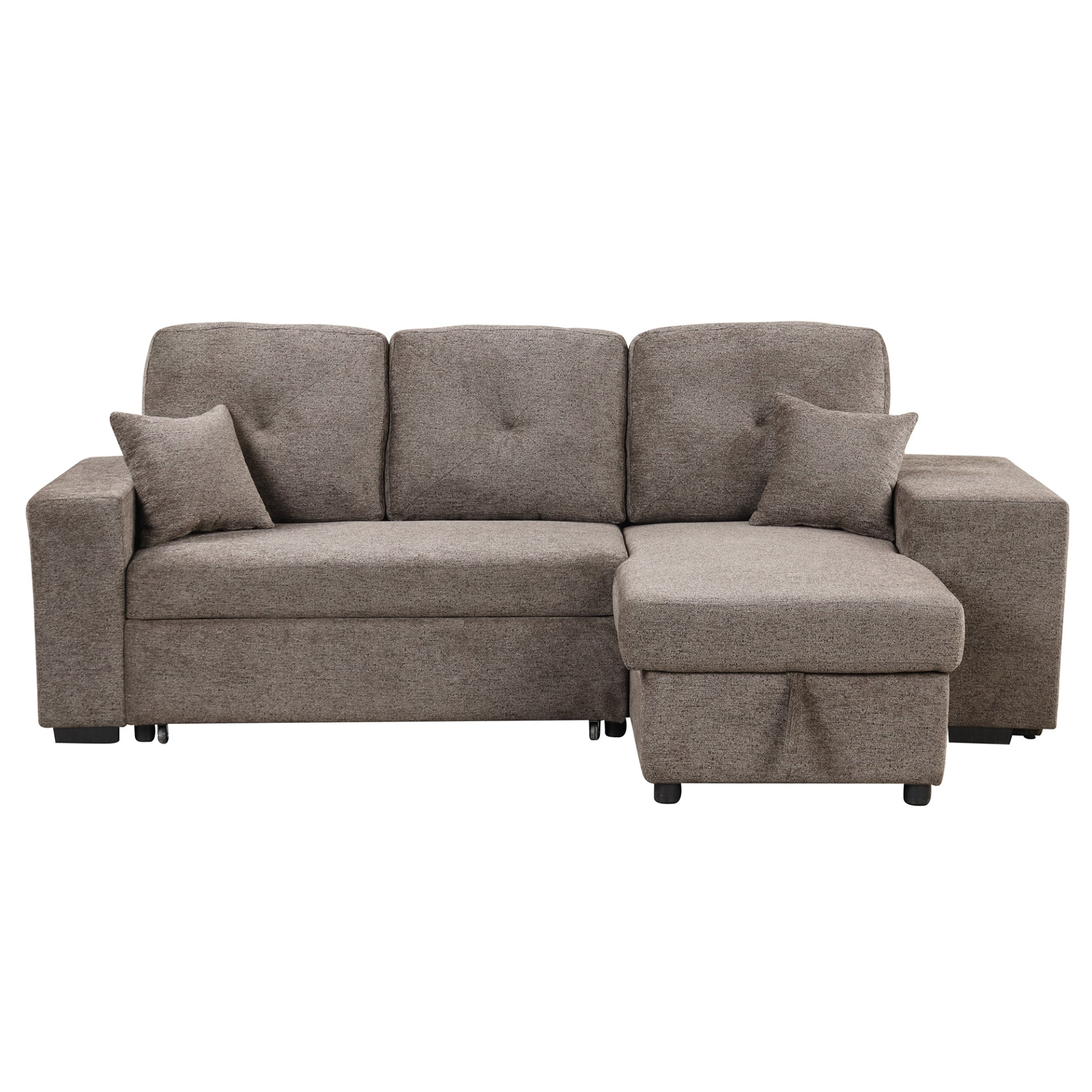 Sofa & Chair sets | Reversible Sleeper Sectional Sofa Bed with Side Shelf and 2 Stools,Pull-Out L-Shaped Sofa Bed,Corner Sofa-Bed with Storage Chaise Left/Right Hande for Living Room,Knox Charcoal | casafoyer.myshopify.com