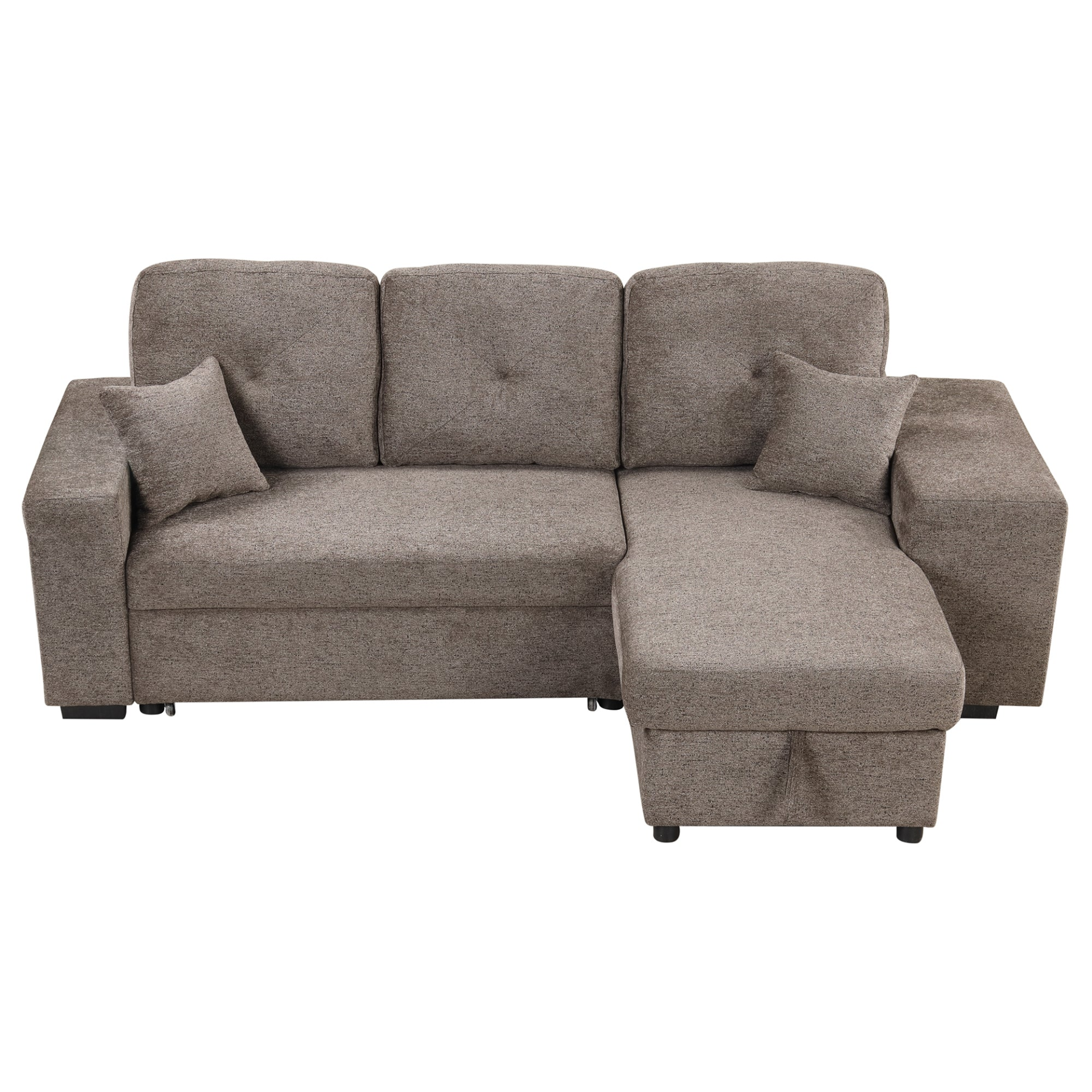 Sofa & Chair sets | Reversible Sleeper Sectional Sofa Bed with Side Shelf and 2 Stools,Pull-Out L-Shaped Sofa Bed,Corner Sofa-Bed with Storage Chaise Left/Right Hande for Living Room,Knox Charcoal | casafoyer.myshopify.com