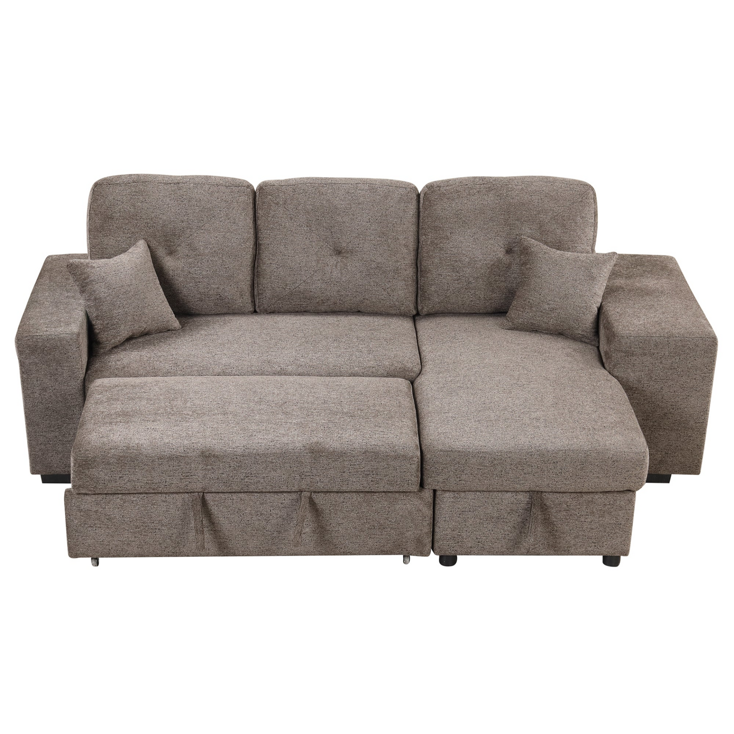 Sofa & Chair sets | Reversible Sleeper Sectional Sofa Bed with Side Shelf and 2 Stools,Pull-Out L-Shaped Sofa Bed,Corner Sofa-Bed with Storage Chaise Left/Right Hande for Living Room,Knox Charcoal | casafoyer.myshopify.com