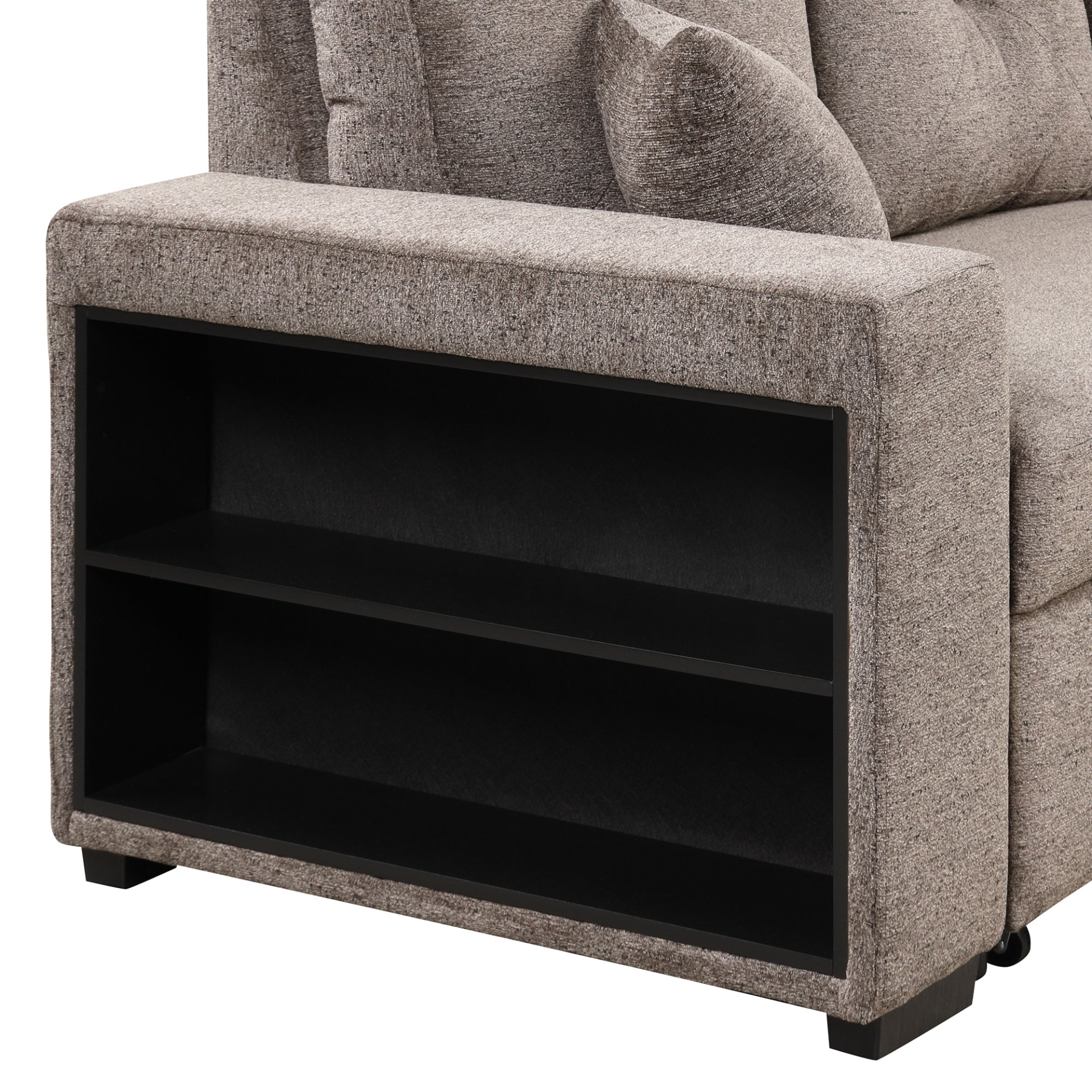 Sofa & Chair sets | Reversible Sleeper Sectional Sofa Bed with Side Shelf and 2 Stools,Pull-Out L-Shaped Sofa Bed,Corner Sofa-Bed with Storage Chaise Left/Right Hande for Living Room,Knox Charcoal | casafoyer.myshopify.com