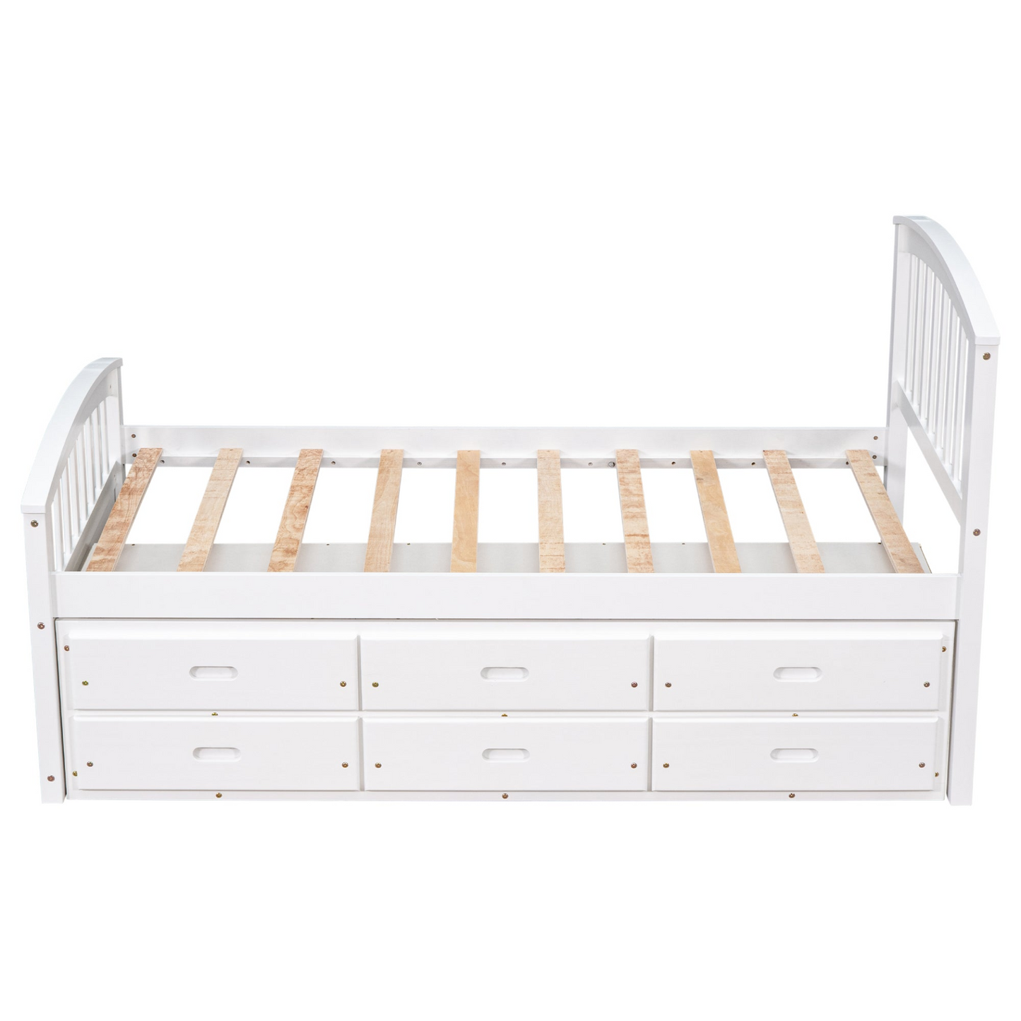 Sofa & Chair sets | Twin Size Platform Storage Bed Solid Wood Bed with 6 Drawers,White | casafoyer.myshopify.com