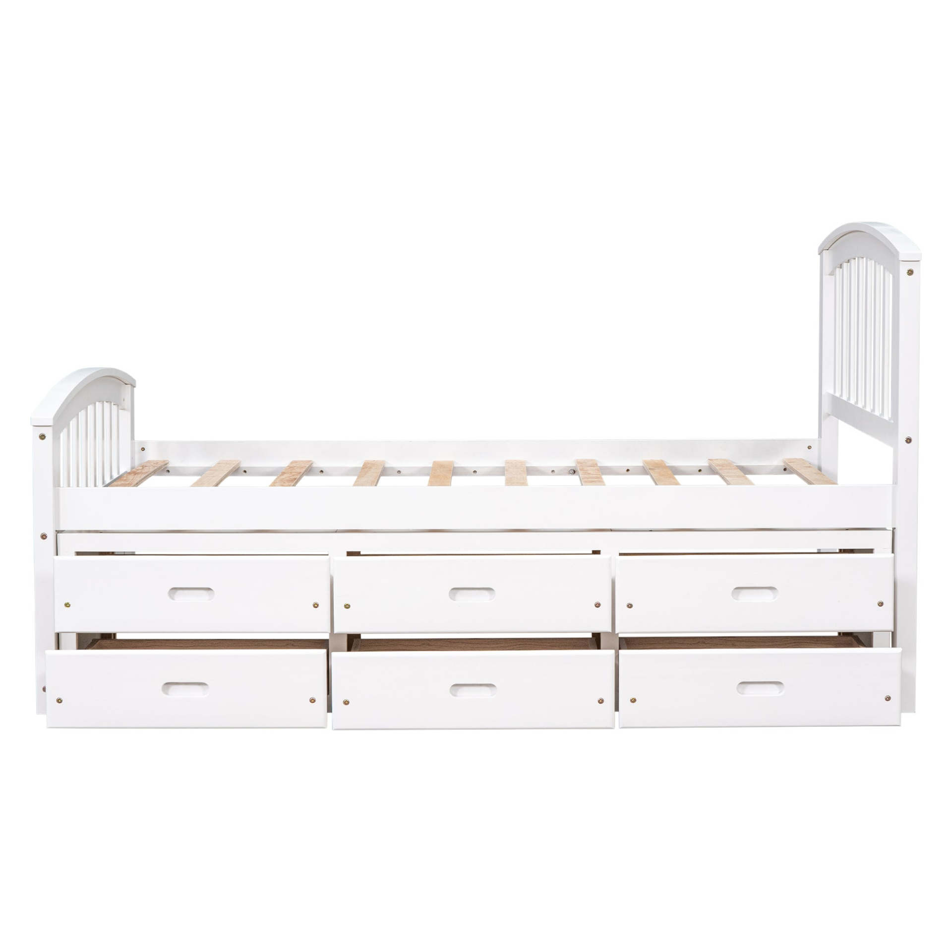 Sofa & Chair sets | Twin Size Platform Storage Bed Solid Wood Bed with 6 Drawers,White | casafoyer.myshopify.com