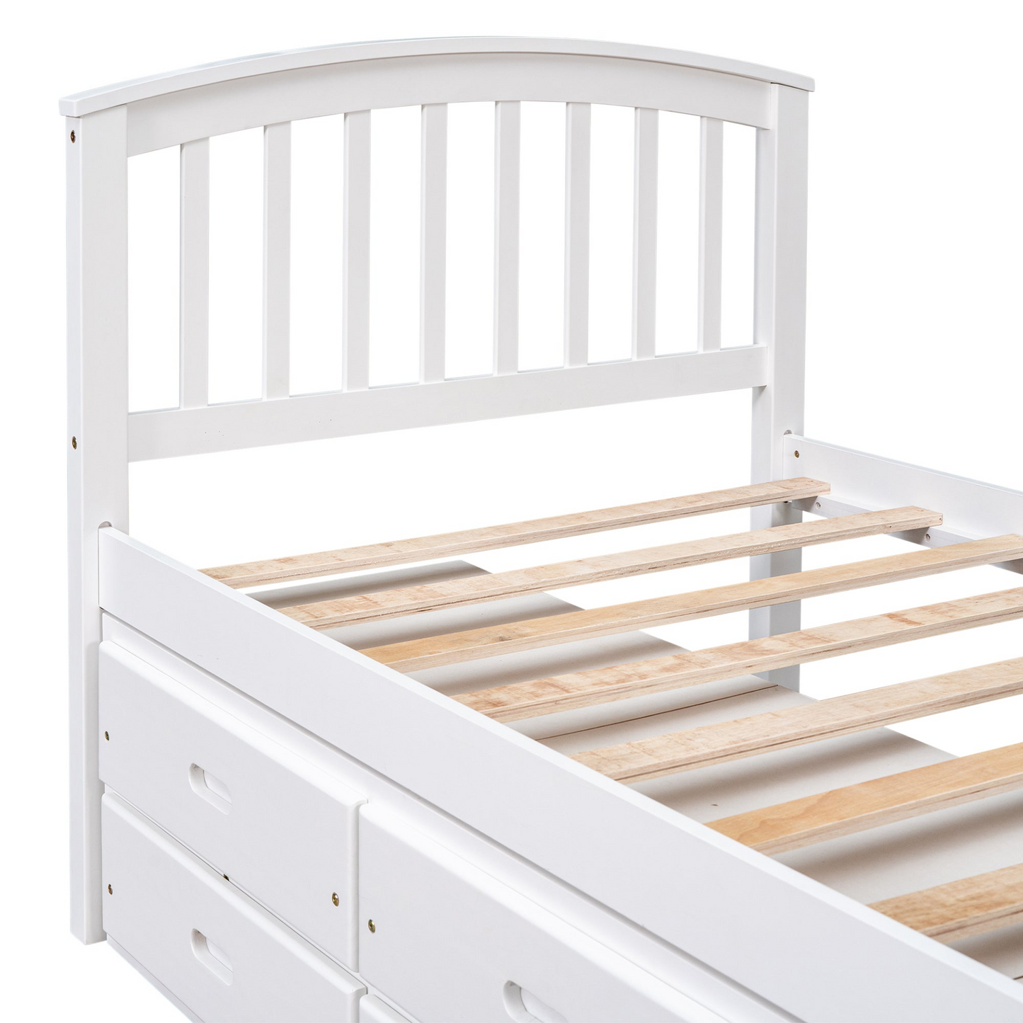 Sofa & Chair sets | Twin Size Platform Storage Bed Solid Wood Bed with 6 Drawers,White | casafoyer.myshopify.com