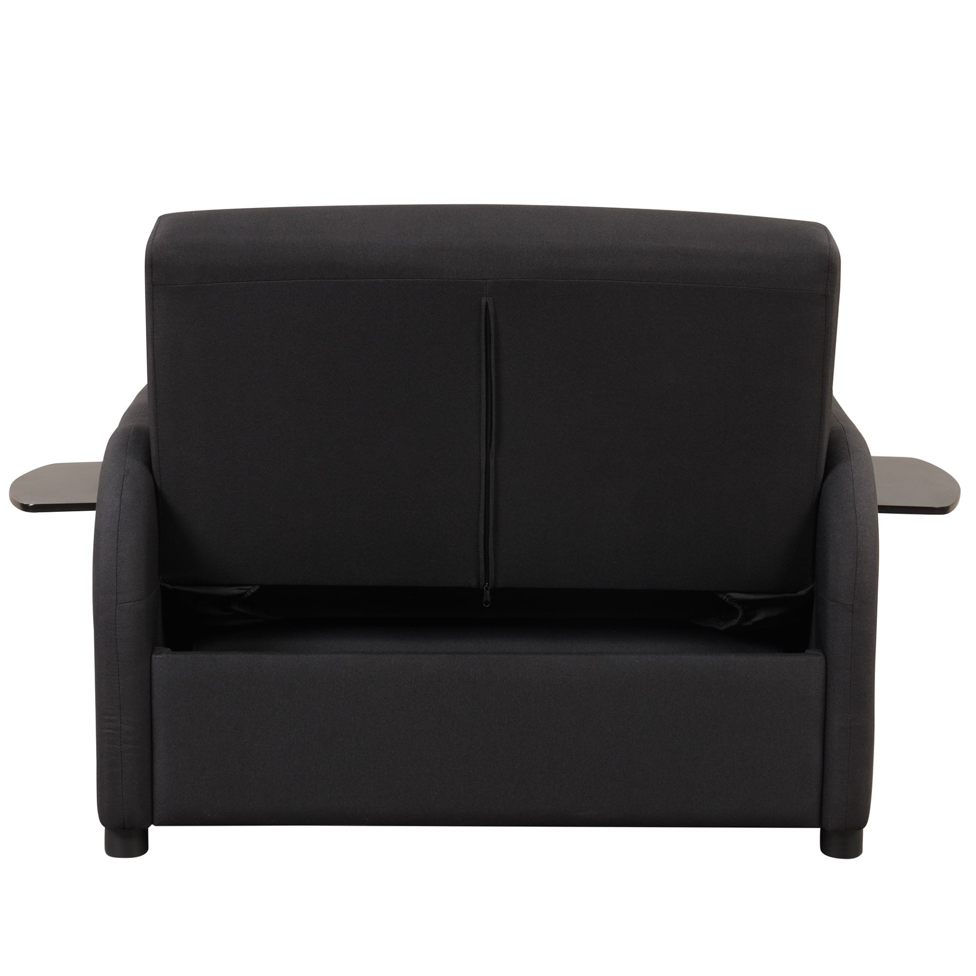 Sofa & Chair sets | pull out sofa sleeper 3 in 1 with 2 wing table and usb charge for nap line fabric for living room recreation room Black | casafoyer.myshopify.com