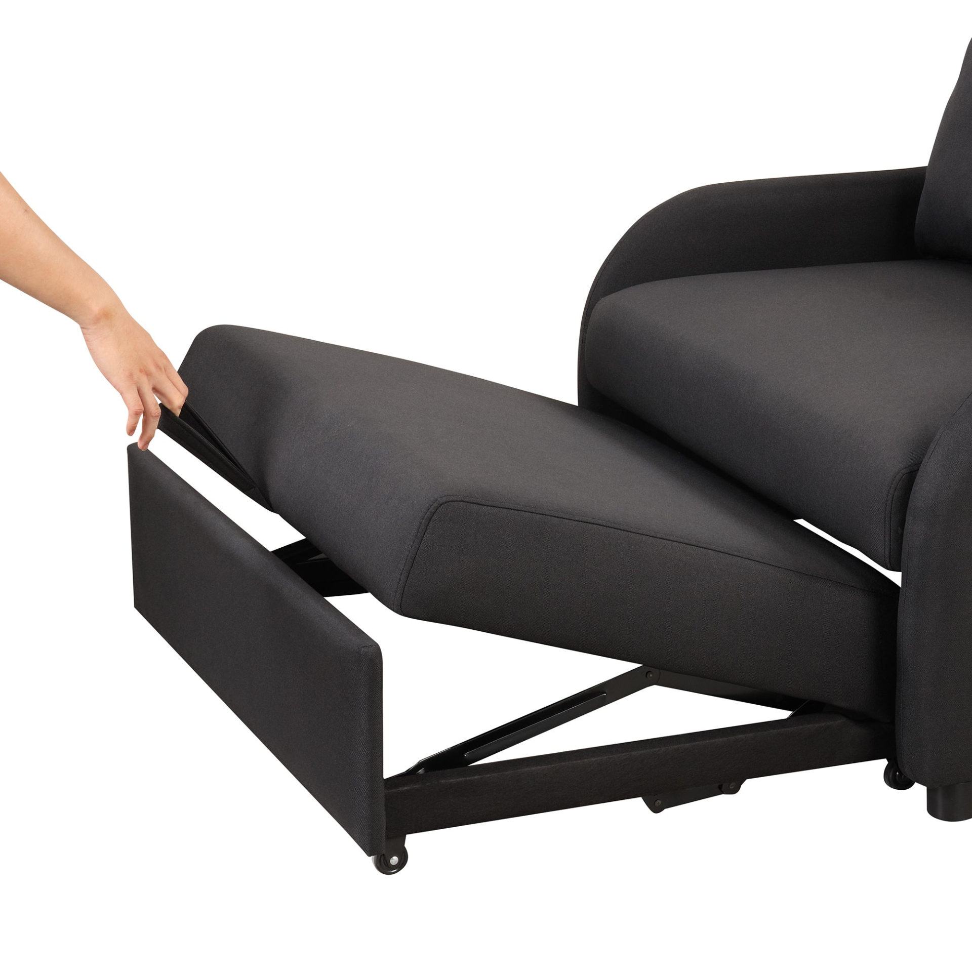 Sofa & Chair sets | pull out sofa sleeper 3 in 1 with 2 wing table and usb charge for nap line fabric for living room recreation room Black | casafoyer.myshopify.com