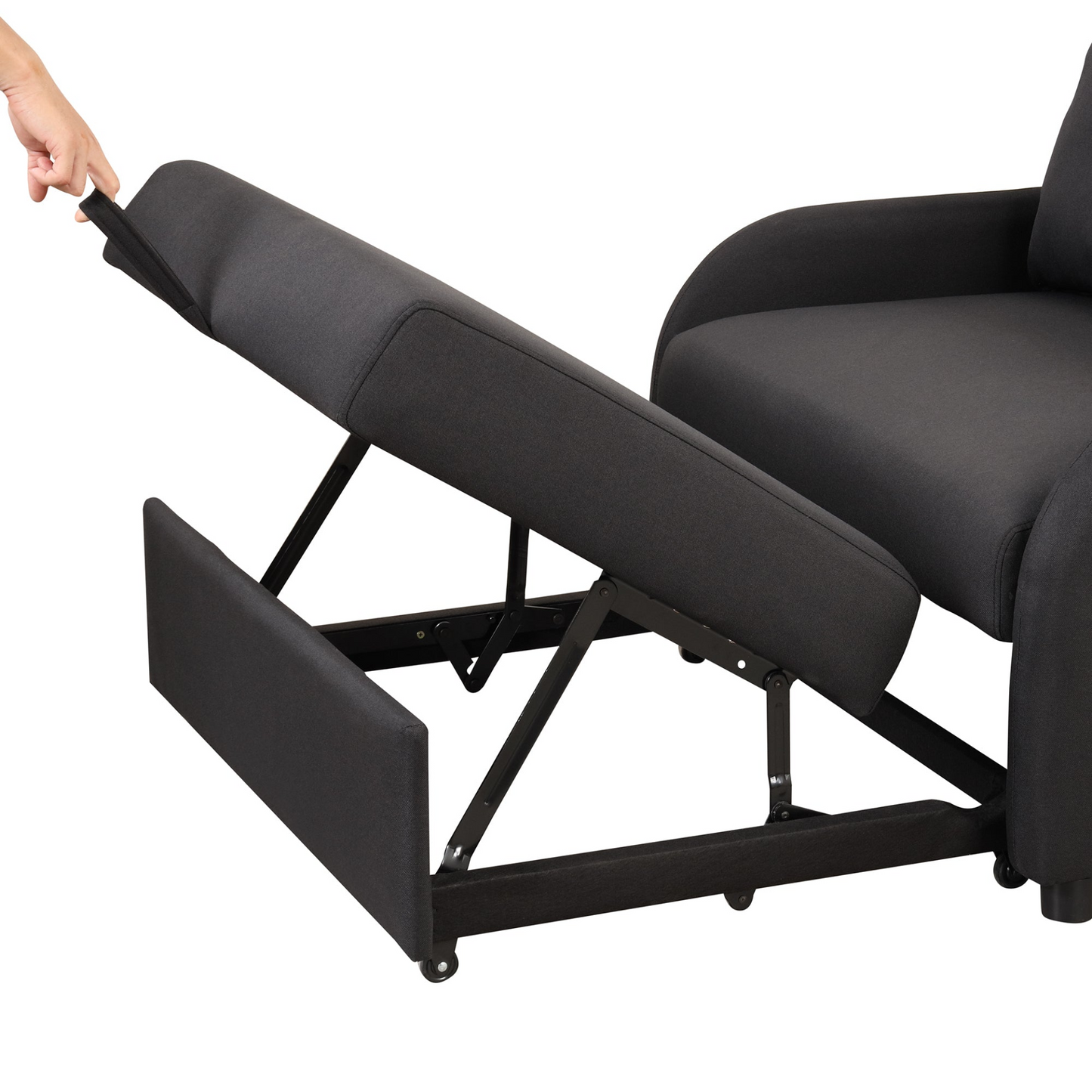 Sofa & Chair sets | pull out sofa sleeper 3 in 1 with 2 wing table and usb charge for nap line fabric for living room recreation room Black | casafoyer.myshopify.com