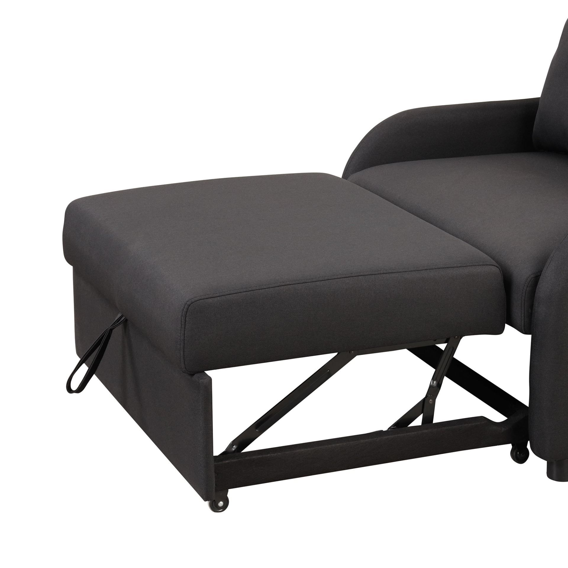 Sofa & Chair sets | pull out sofa sleeper 3 in 1 with 2 wing table and usb charge for nap line fabric for living room recreation room Black | casafoyer.myshopify.com