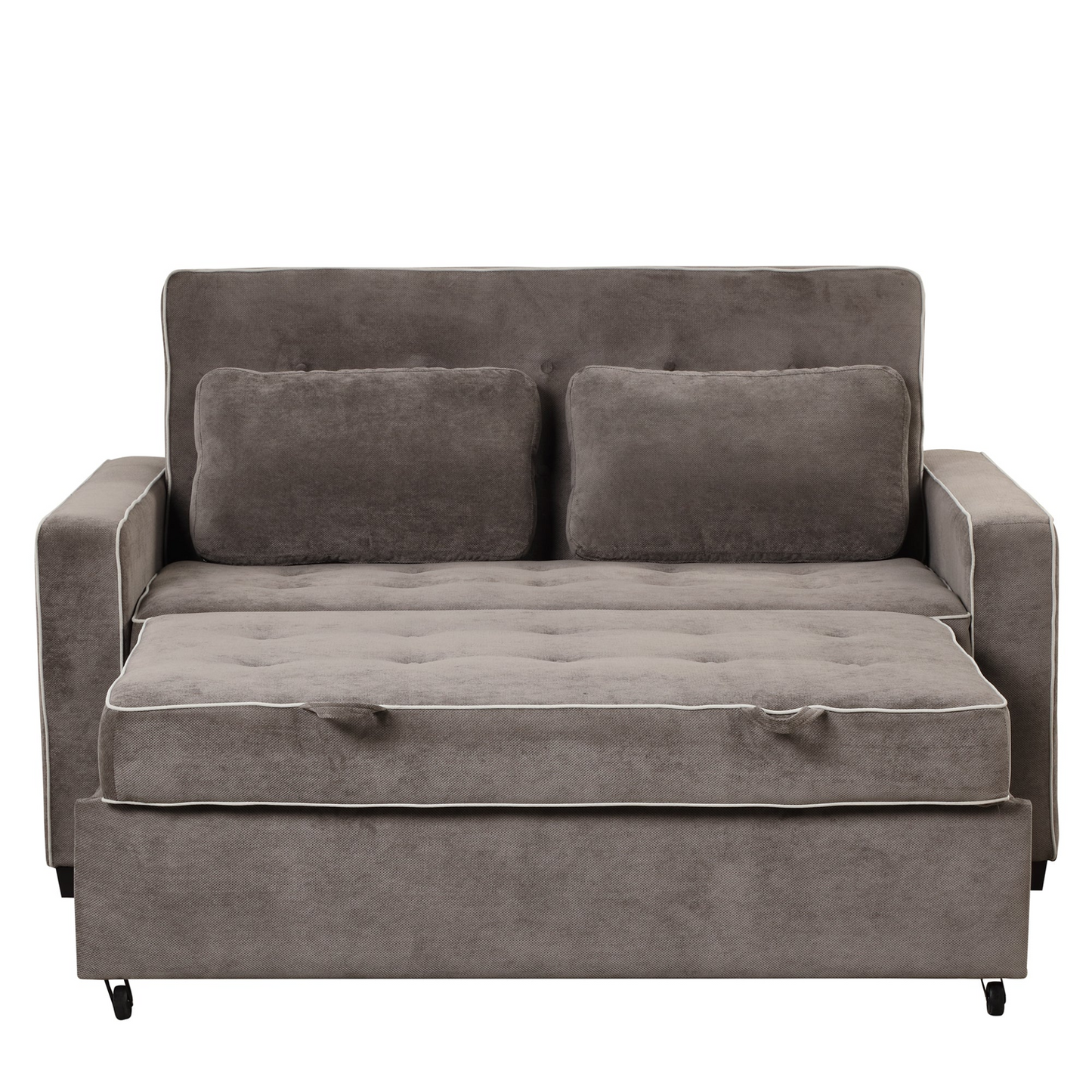 [product_type] | 65.7" Linen Upholstered Sleeper Bed - Pull Out Sofa Bed Couch with Dual USB Charging Port | casafoyer.myshopify.com