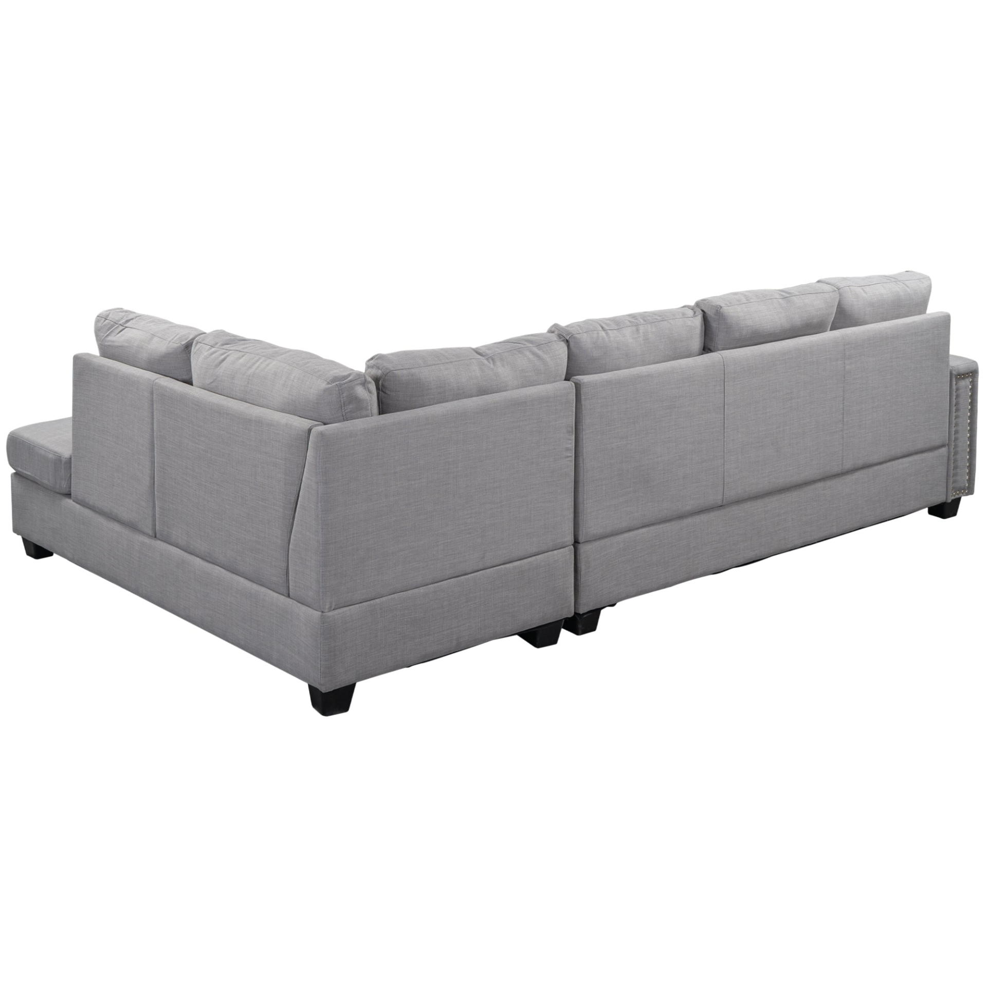 Sofa & Chair sets | Reversible Sectional Sofa with Storage Ottoman - Space Saving L-shape Couch for Large Space | casafoyer.myshopify.com