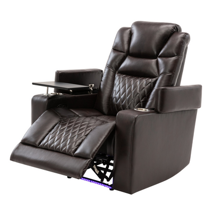 Sofa & Chair sets | Motion Recliner with USB Charging Port and Hidden Arm Storage, Home Theater Seating with 2 Convenient Cup Holders Design and 360? Swivel Tray Table | casafoyer.myshopify.com