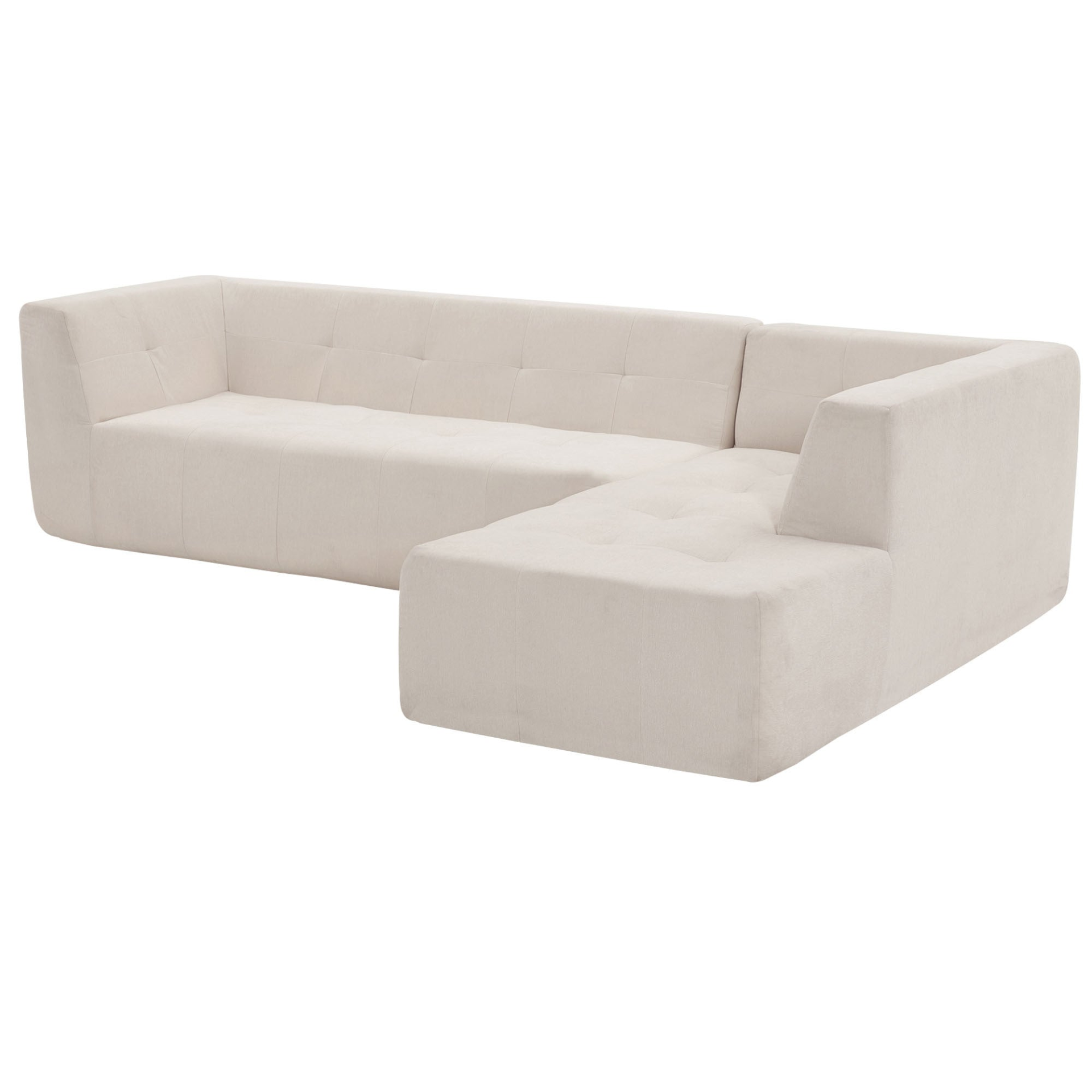 [product_type] | 110.2*72.8" Modular Modular Combination Living Room Sofa Set, Modern Minimalist Sofa, Living Room Upholstered Sofa Bed, Bedroom, 2pcs Computer Free Combination, L-Shaped,Beige | casafoyer.myshopify.com