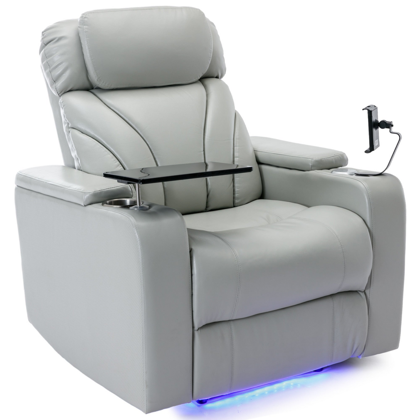 Sofa & Chair sets | Power Motion Recliner with USB Charging Port and Hidden Arm Storage, Home Theater Seating with Convenient Cup Holder Design ,and stereo(light grey) | casafoyer.myshopify.com