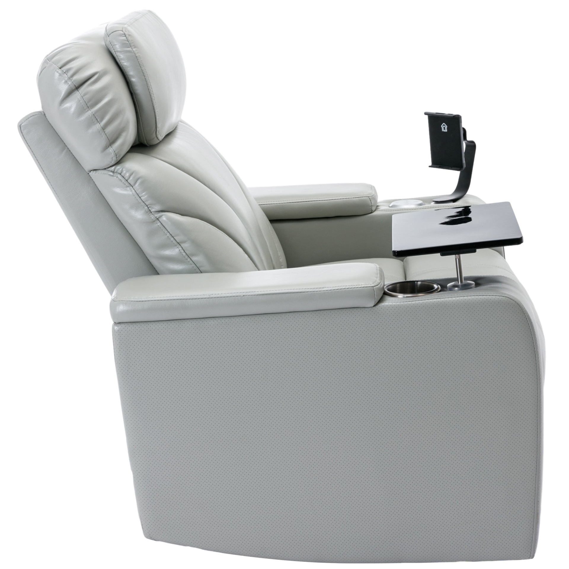 Sofa & Chair sets | Power Motion Recliner with USB Charging Port and Hidden Arm Storage, Home Theater Seating with Convenient Cup Holder Design ,and stereo(light grey) | casafoyer.myshopify.com