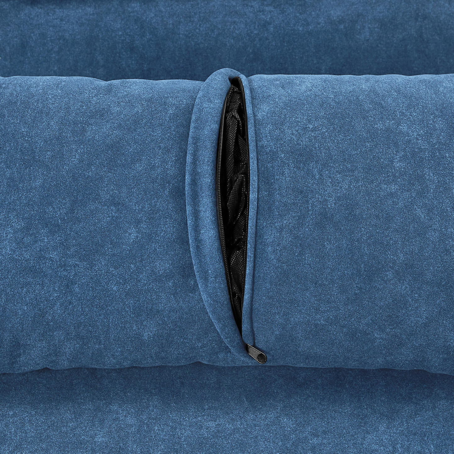 [product_type] | 55.1" Pull Out Sleep Sofa Bed Loveseats Sofa Couch with Adjsutable Backrest, Storage Pockets, 2 Soft Pillows, USB Ports for Living Room, Bedroom, Apartment, Office, Blue | casafoyer.myshopify.com