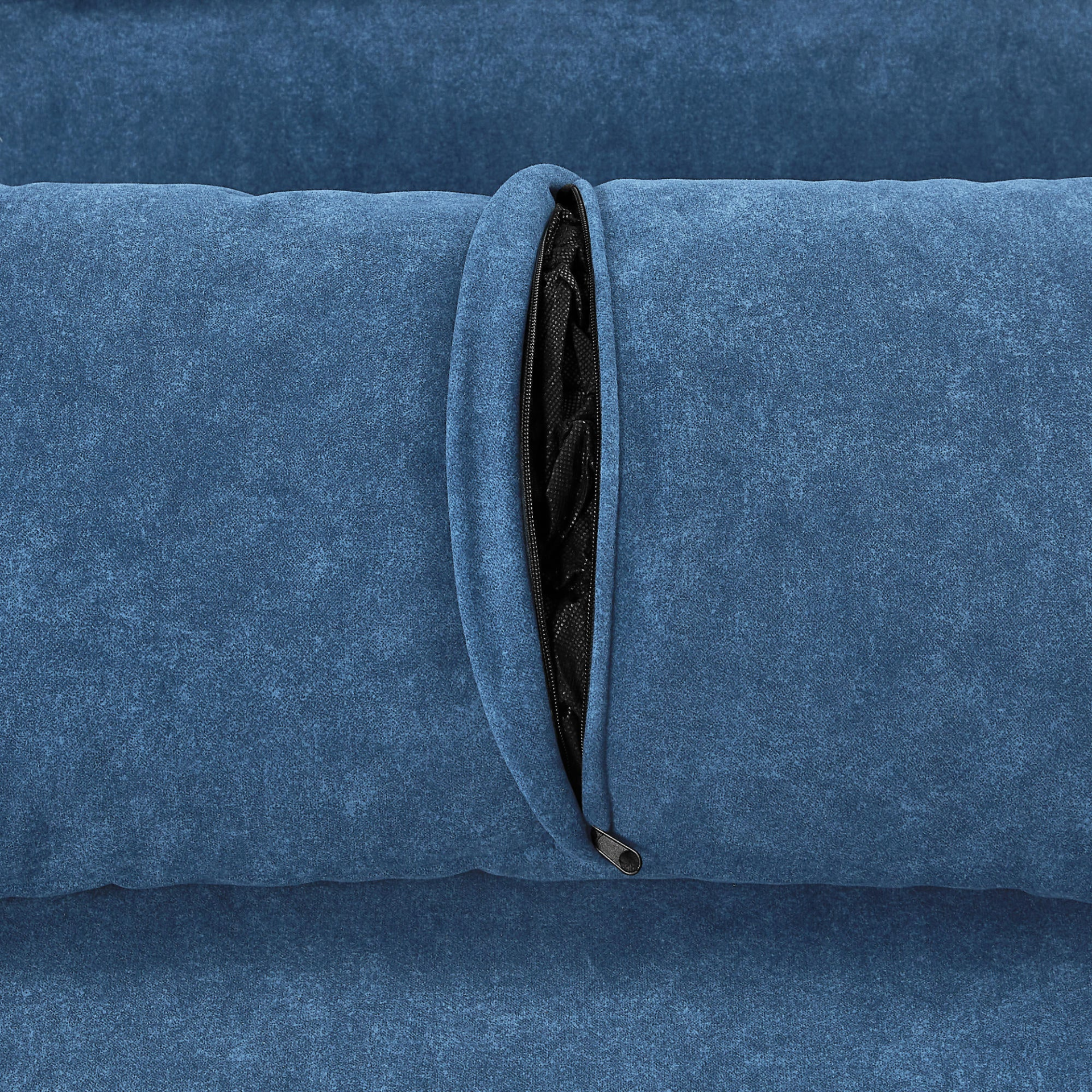 [product_type] | 55.1" Pull Out Sleep Sofa Bed Loveseats Sofa Couch with Adjsutable Backrest, Storage Pockets, 2 Soft Pillows, USB Ports for Living Room, Bedroom, Apartment, Office, Blue | casafoyer.myshopify.com