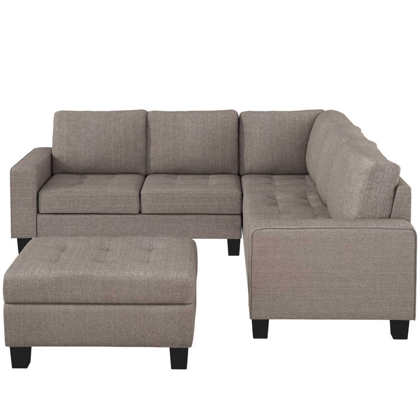 Sofa & Chair sets | Sectional Corner Sofa L-shape Couch Space Saving with Storage Ottoman & Cup Holders Design for Large Space Dorm Apartment | casafoyer.myshopify.com