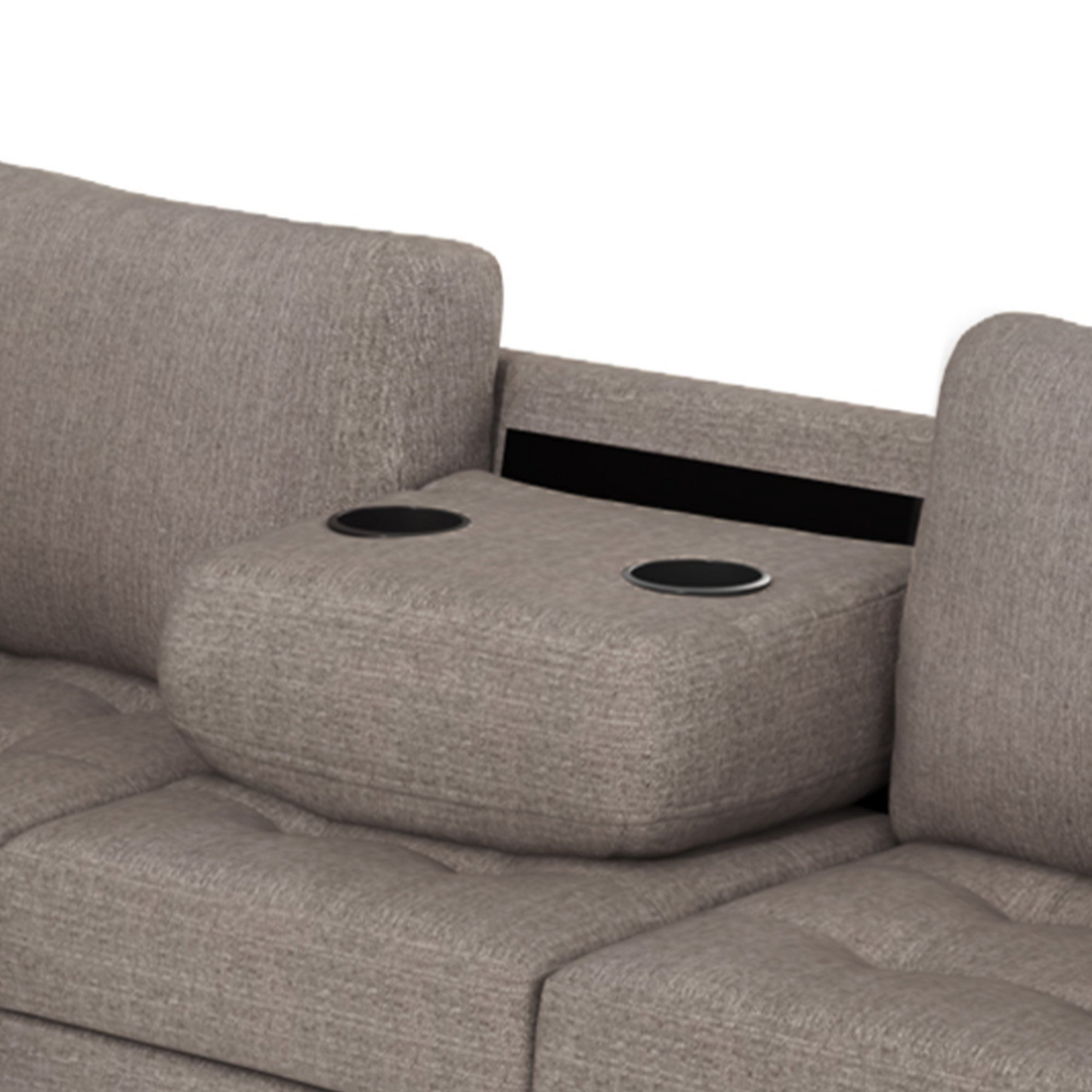 Sofa & Chair sets | Sectional Corner Sofa L-shape Couch Space Saving with Storage Ottoman & Cup Holders Design for Large Space Dorm Apartment | casafoyer.myshopify.com