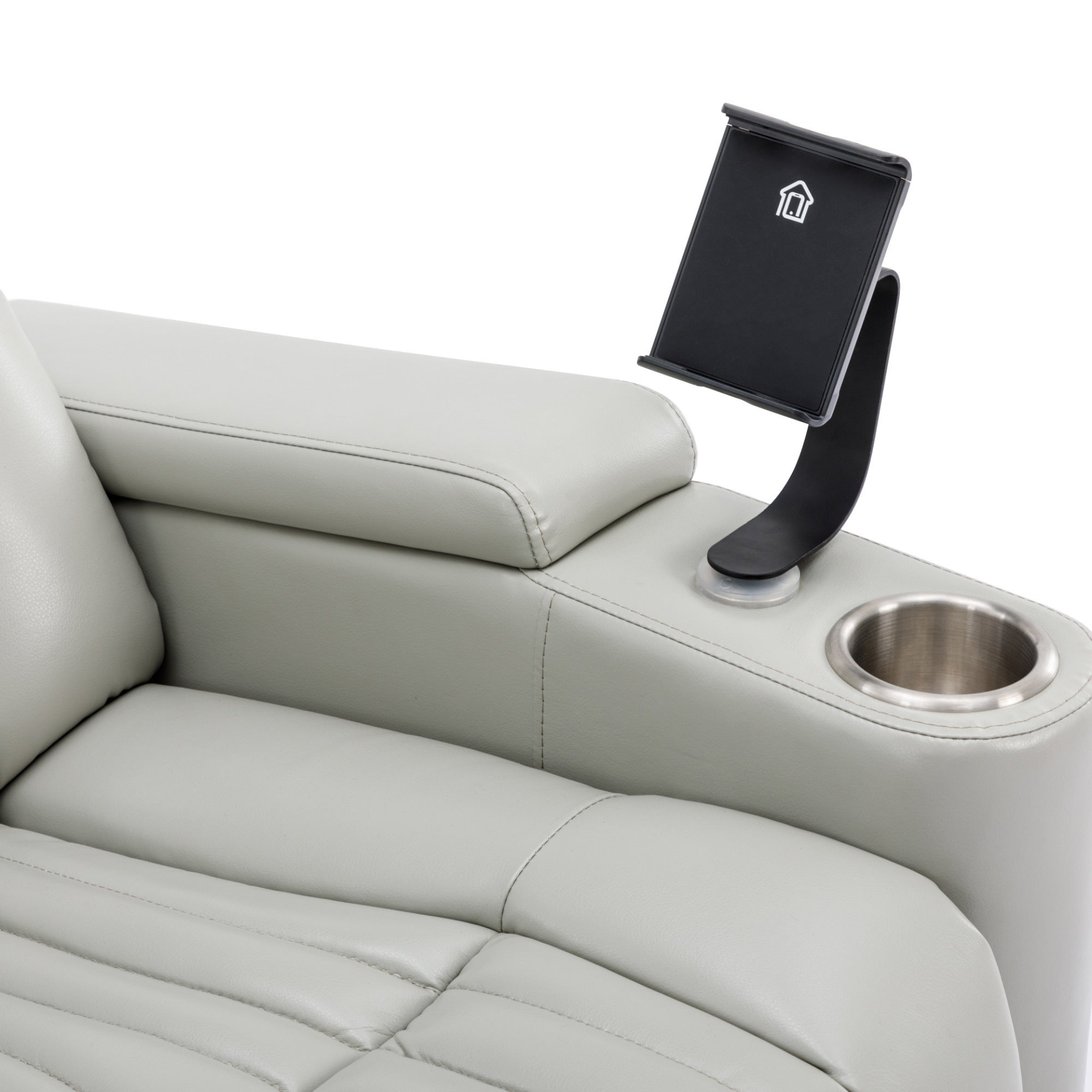 Sofa & Chair sets | 270 Degree Power Swivel Recliner,Home Theater Seating With Hidden Arm Storage and  LED Light Strip,Cup Holder,360? Swivel Tray Table,and Cell Phone Holder,Soft Living Room Chair,Grey | casafoyer.myshopify.com