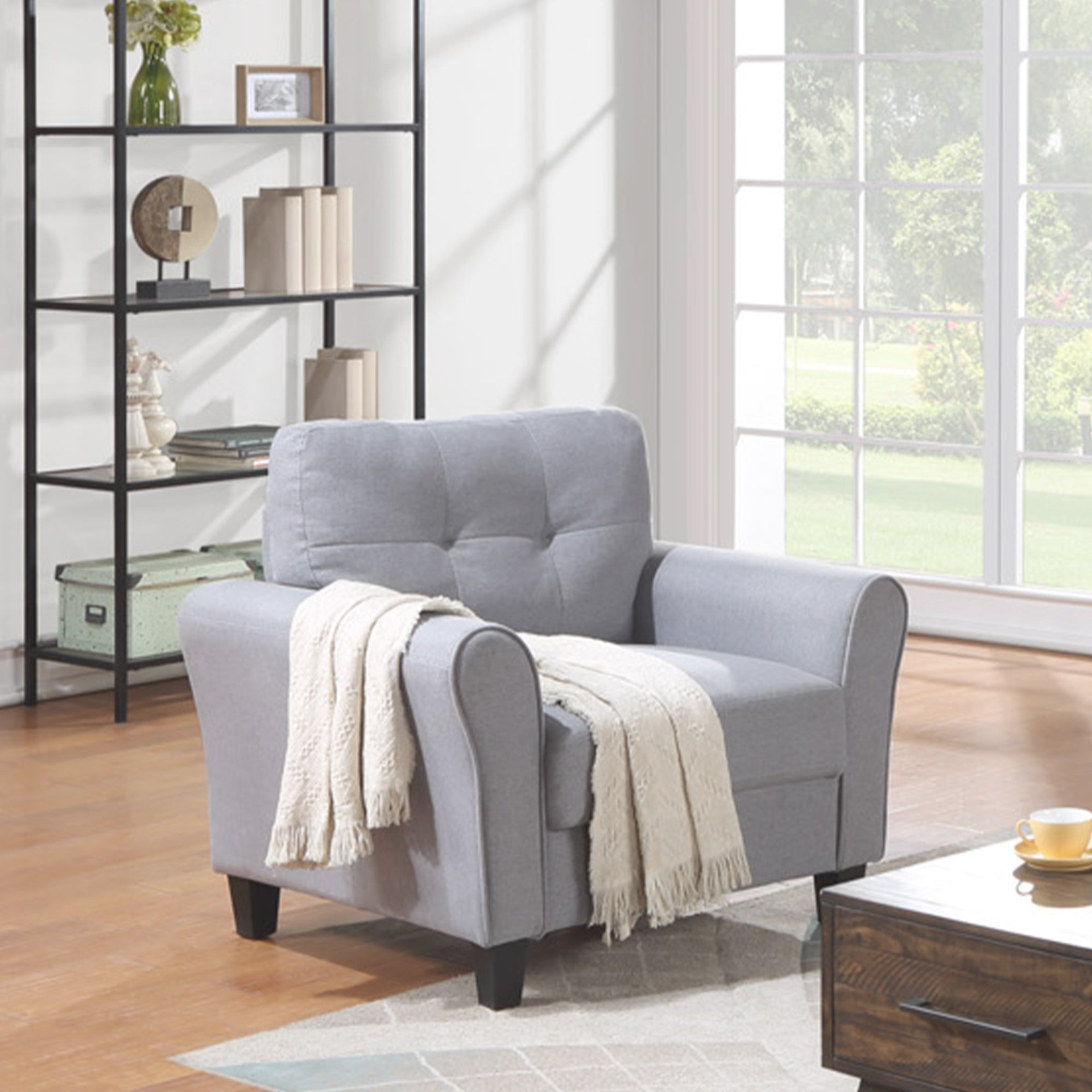 Sofa & Chair sets | Modern Living Room Sofa Set Linen Upholstered Couch Furniture for Home or Office ,Light Grey-Blue, 1+2+3-Seat | casafoyer.myshopify.com