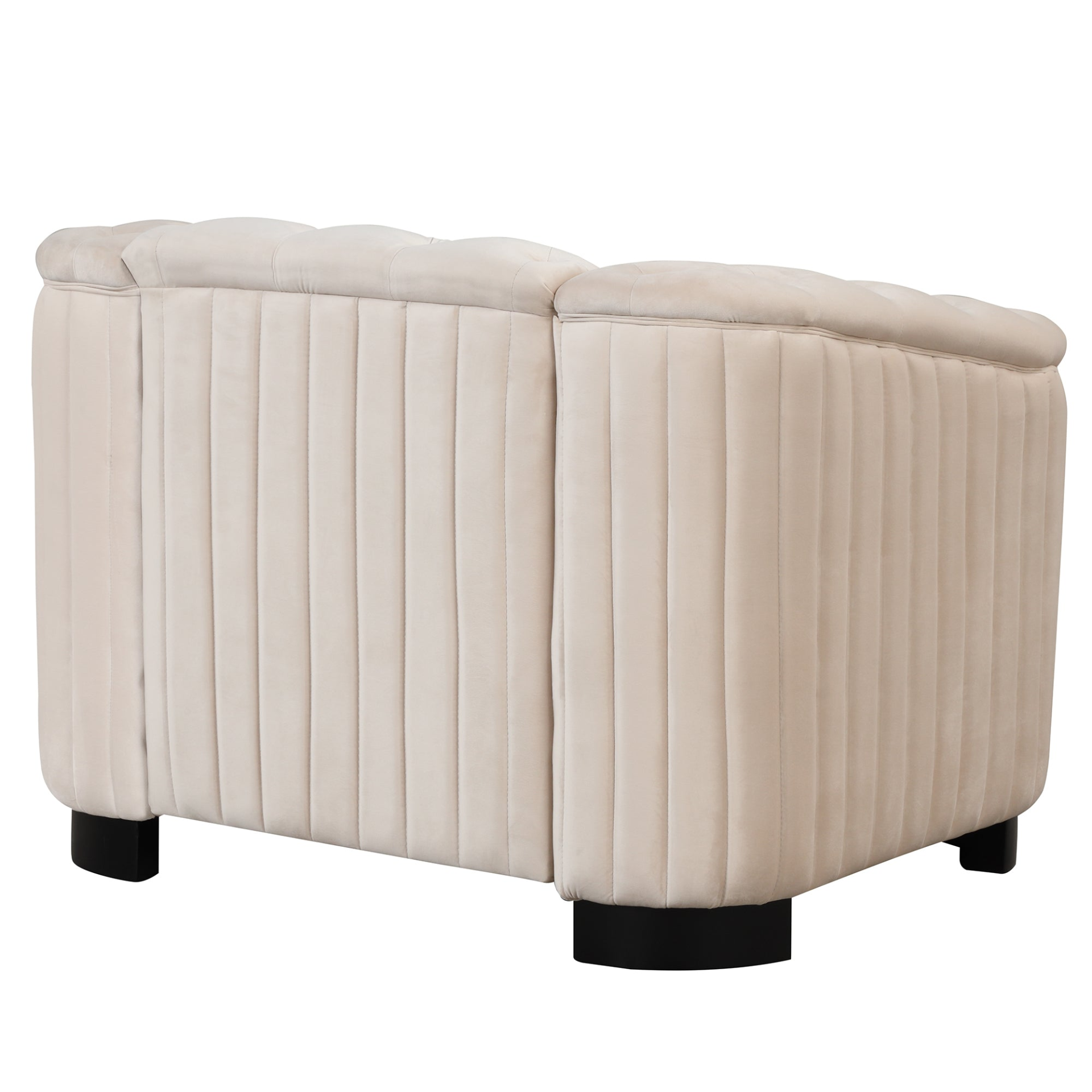 Sofa & Chair sets | Velvet Upholstered Accent Sofa,Modern Single Sofa Chair with Thick Removable Seat Cushion,Modern Single Couch for Living Room,Bedroom,or Small Space,Beige | casafoyer.myshopify.com