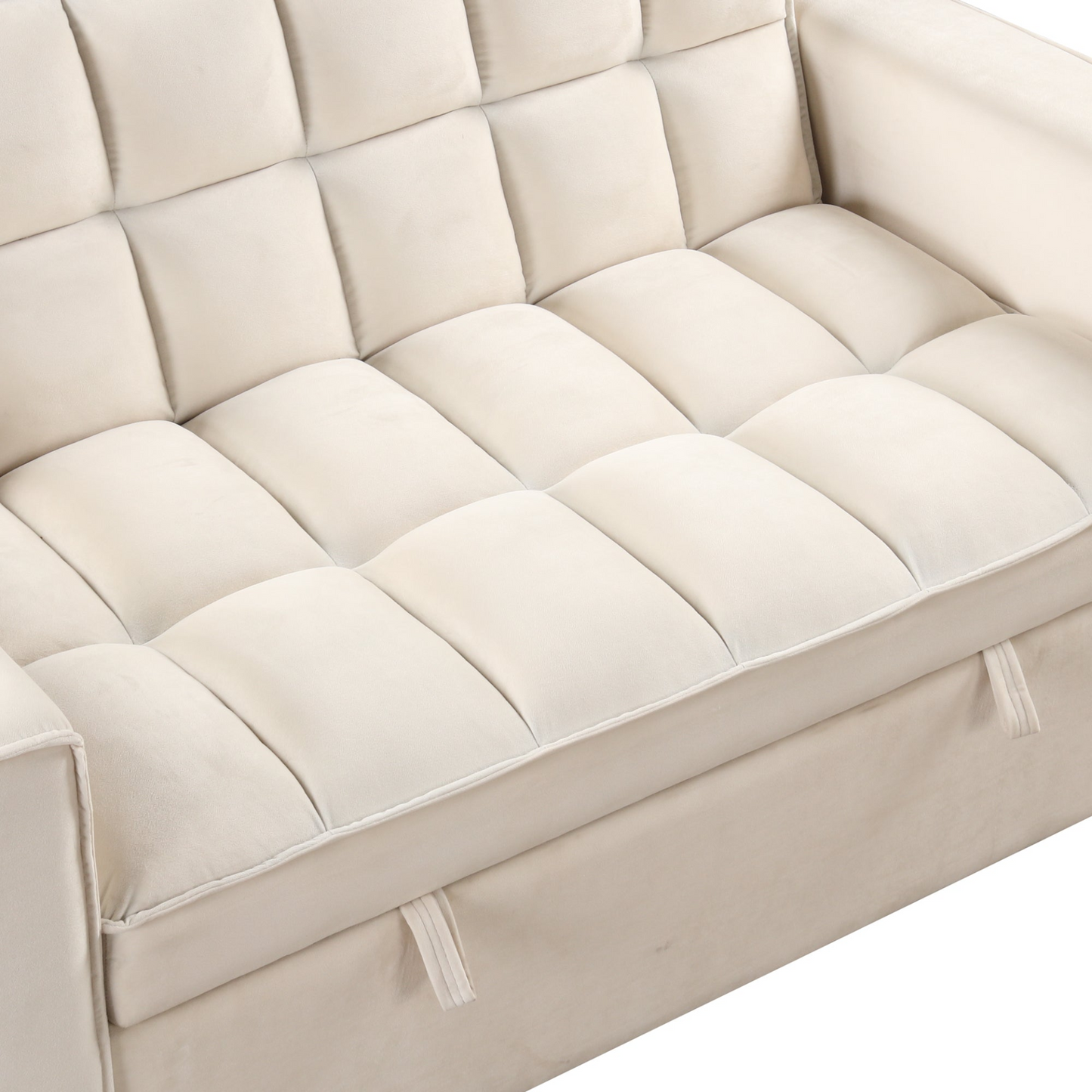 [product_type] | 55.3" 4-1 Multi-functional Sofa Bed with Cup Holder and USB Port - Milky White | casafoyer.myshopify.com