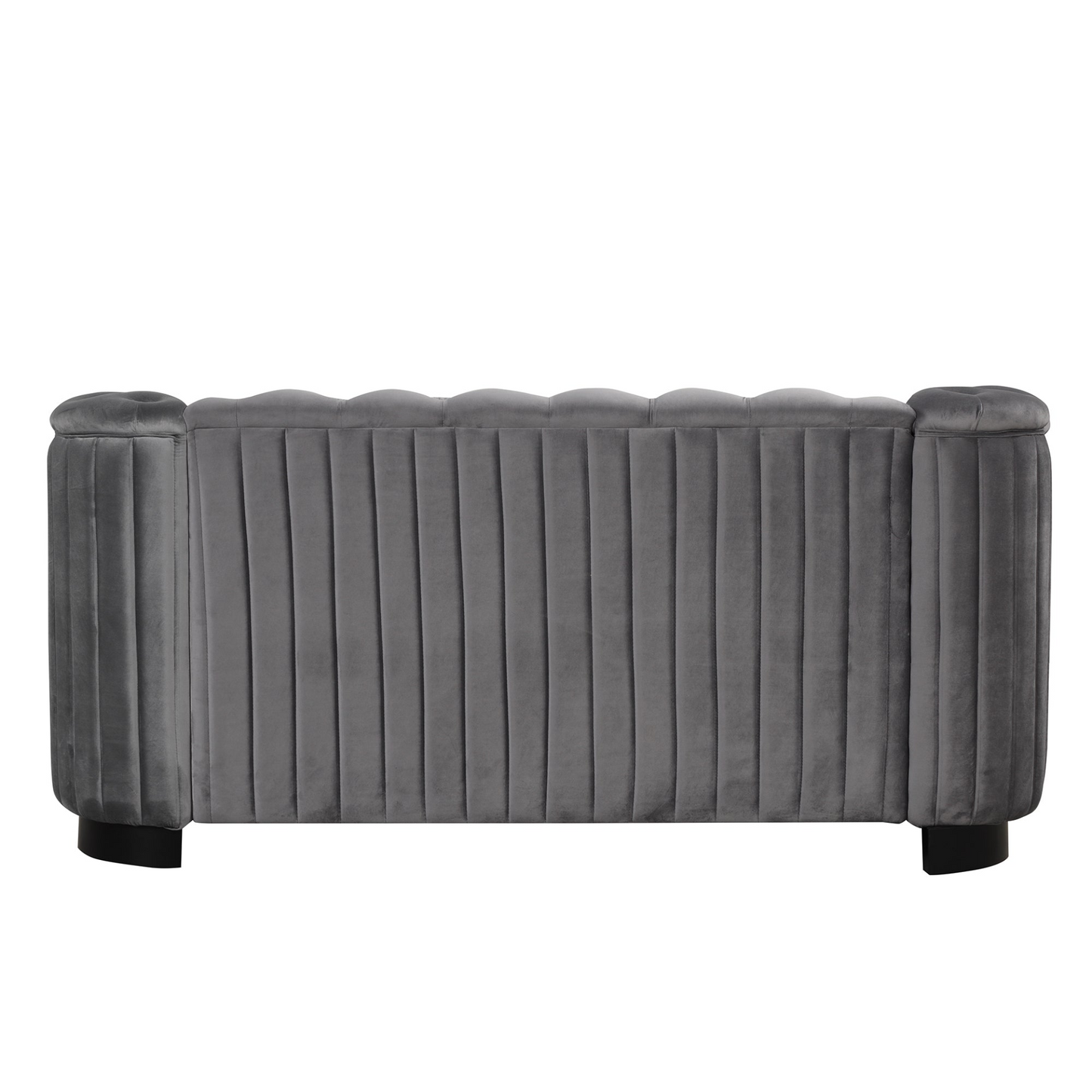 Sofa & Chair sets | Velvet Upholstered Loveseat Sofa,Modern Loveseat Sofa with Thick Removable Seat Cushion,2-Person Loveseat Sofa Couch for Living Room,Bedroom,or Small Space,Gray | casafoyer.myshopify.com