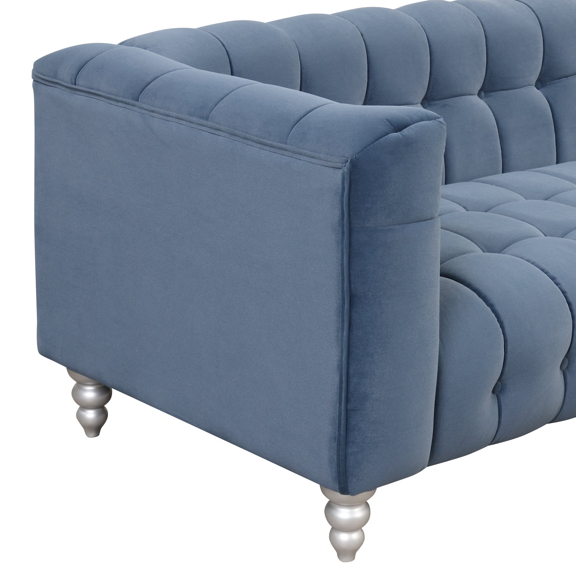 Sofa & Chair sets | Modern Sofa Dutch Fluff Upholstered sofa with solid wood legs, buttoned tufted backrest,blue | casafoyer.myshopify.com