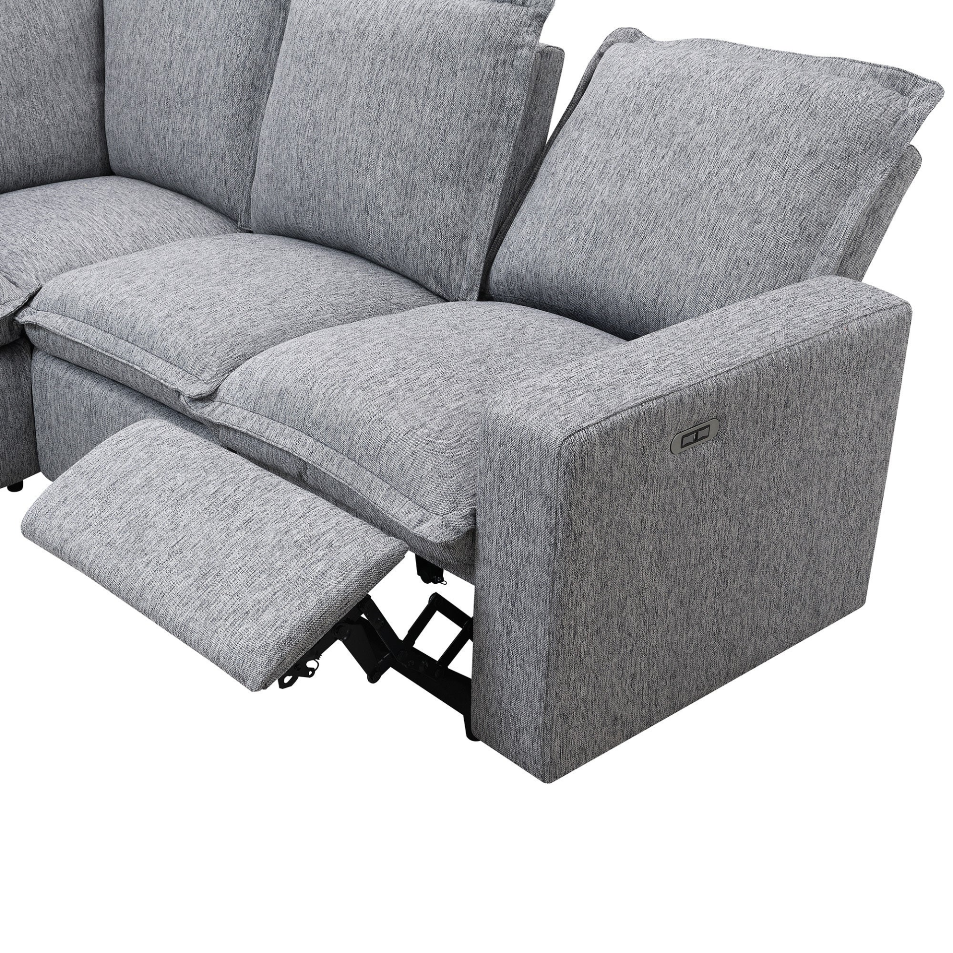 Sofa & Chair sets | Power Recliner Chair Home Theater Seating Soft Chair with USB Port for Living Room, Bedroom, Theater room, Grey | casafoyer.myshopify.com