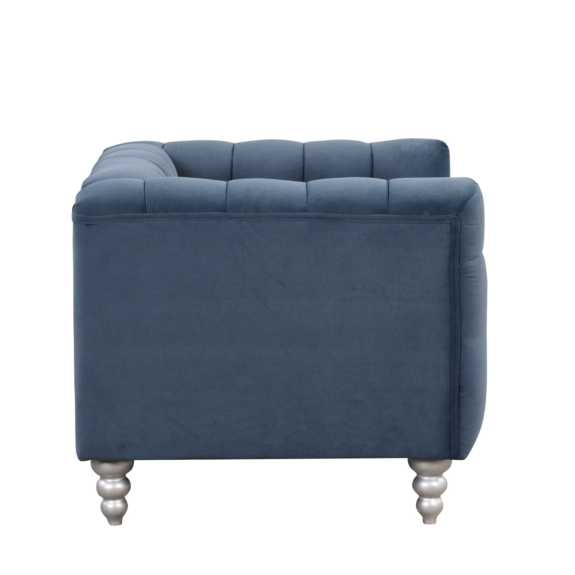 Sofa & Chair sets | Modern Sofa Dutch Fluff Upholstered sofa with solid wood legs, buttoned tufted backrest,blue | casafoyer.myshopify.com