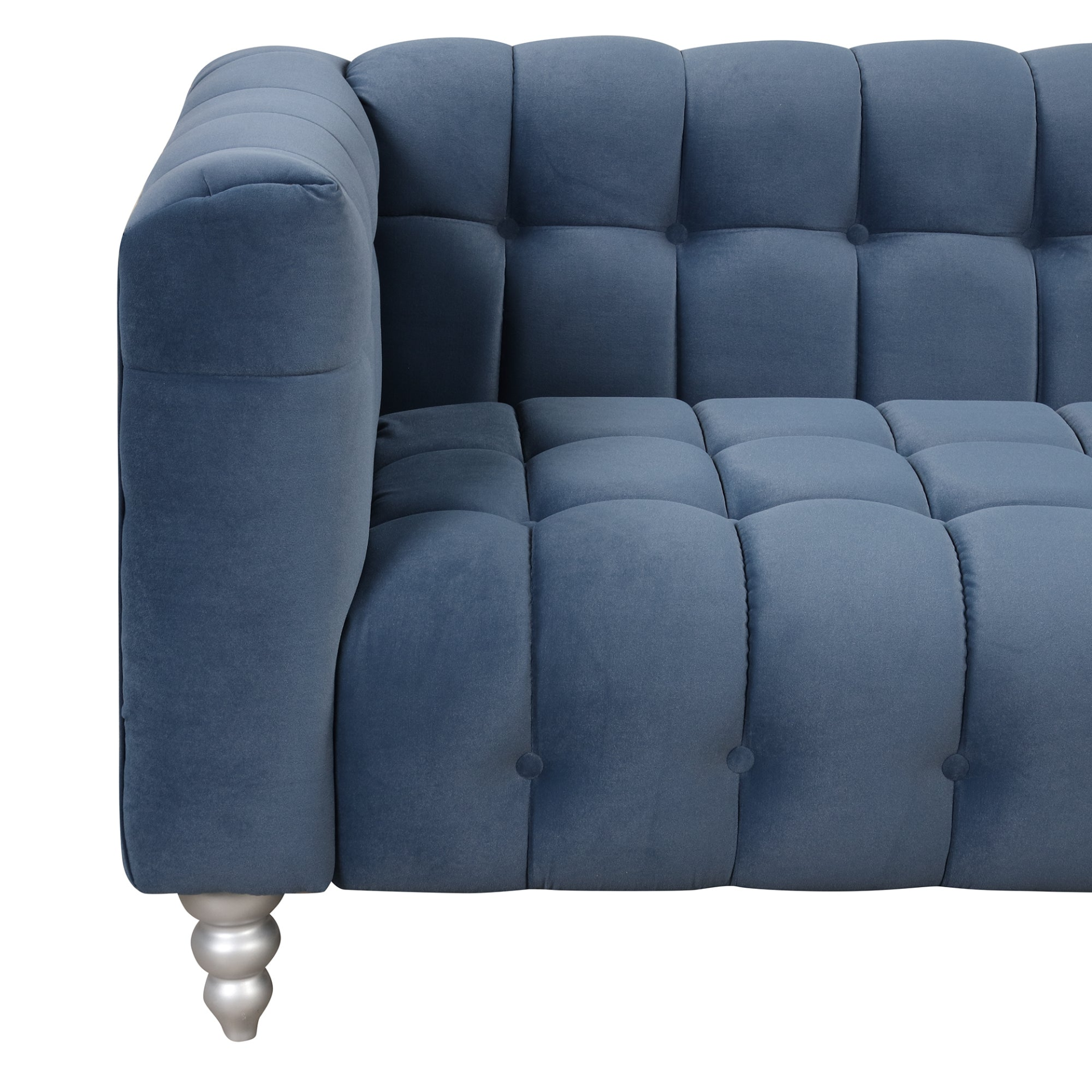 Sofa & Chair sets | Modern Sofa Dutch Fluff Upholstered sofa with solid wood legs, buttoned tufted backrest,blue | casafoyer.myshopify.com